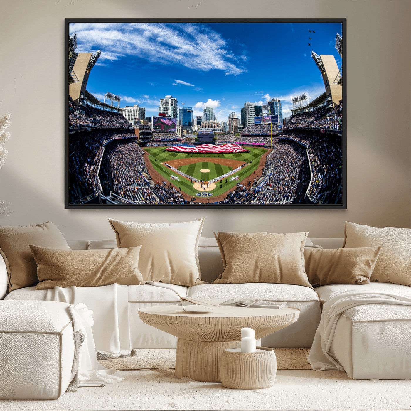 MGV-FC-36X24 - San Diego Padres Baseball Team Print - Petco Park Stadium Wall Art Canvas Print