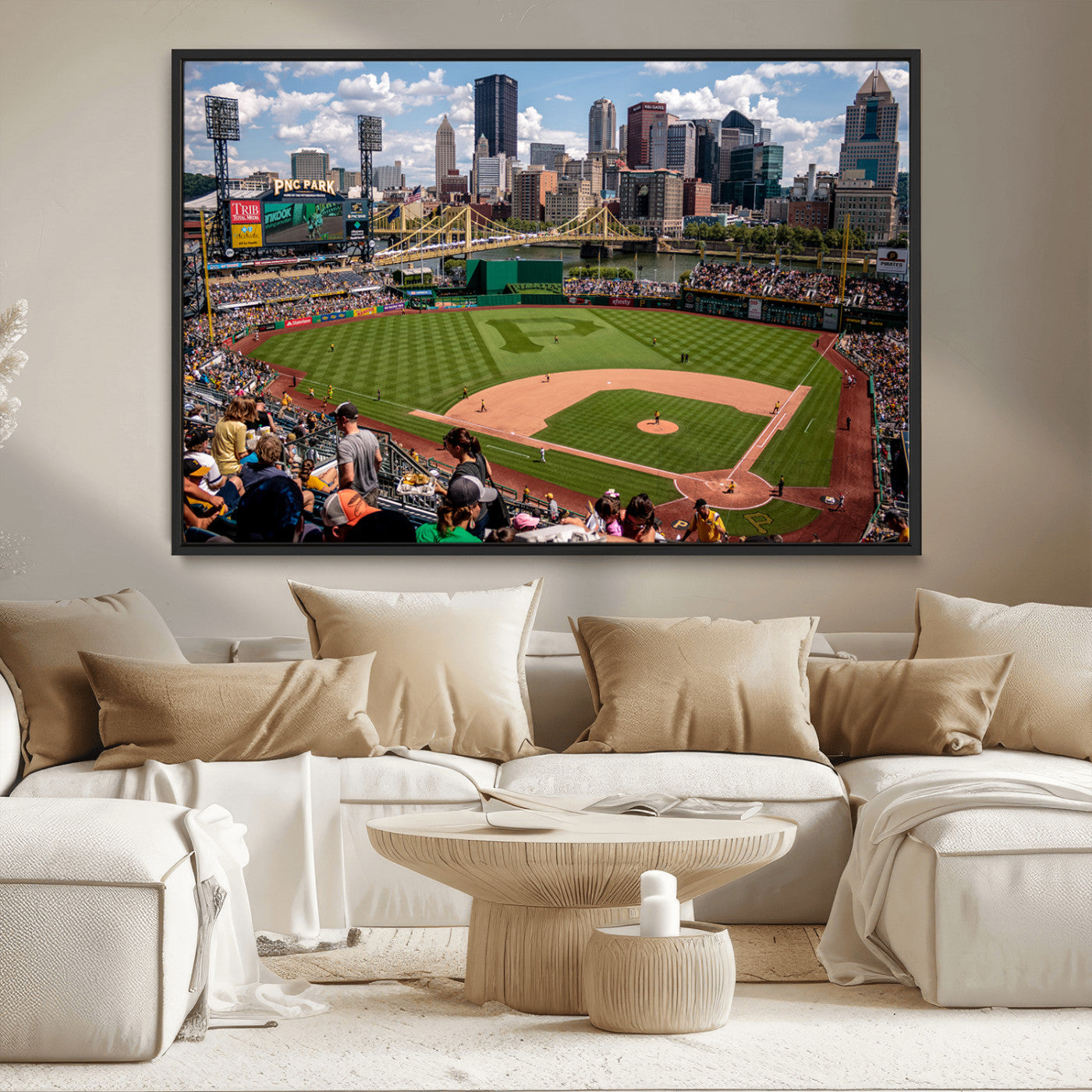 MGV-FC-36X24 - Pittsburgh Pirates Baseball Team Print - PNC Park Stadium Wall Art Canvas Print - Ready to Hang