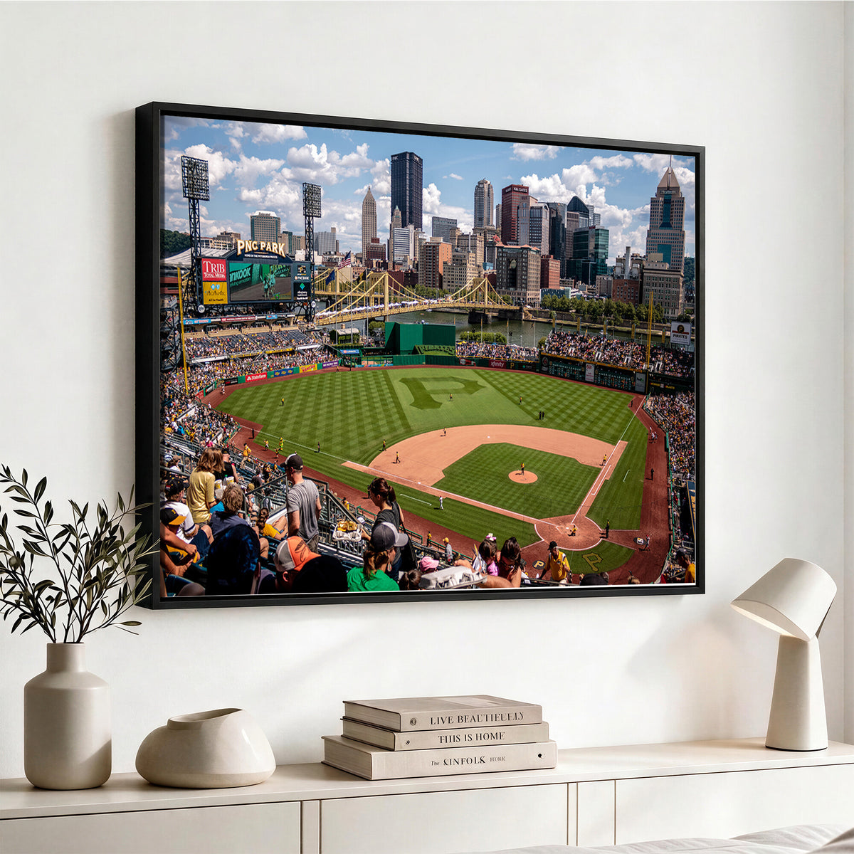 66872-MGV-CV-36X24 - Pittsburgh Pirates Baseball Team Print, PNC Park Stadium