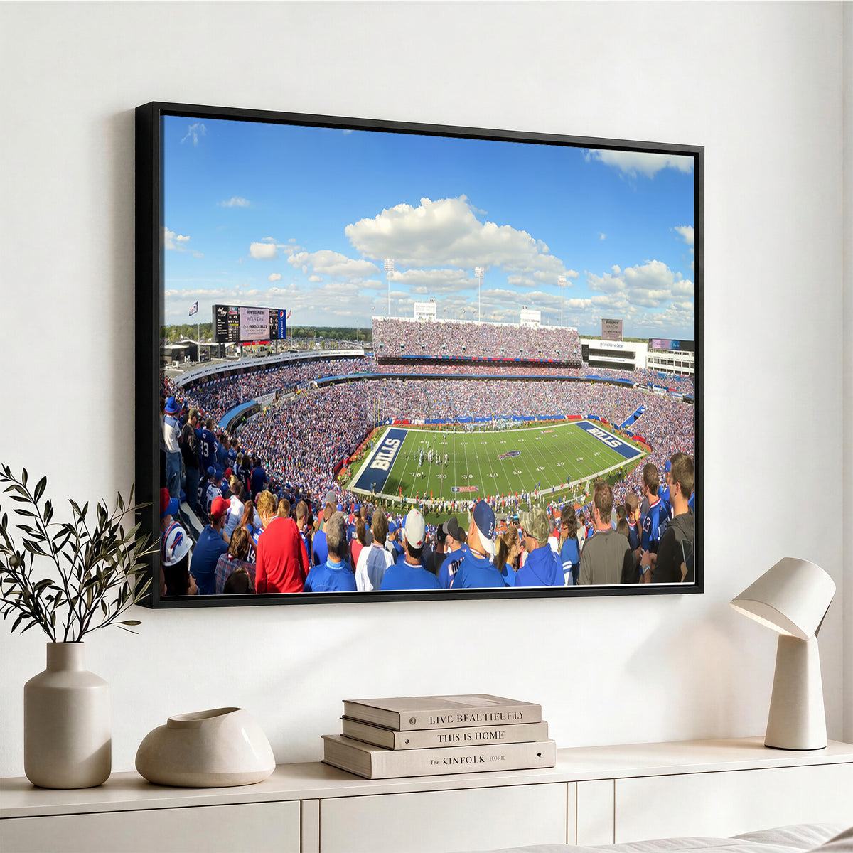 35302-MGV-CV-36X24 - Buffalo Bills NFL Football Team Print, Game Day at Buffalo Highmark Stadium