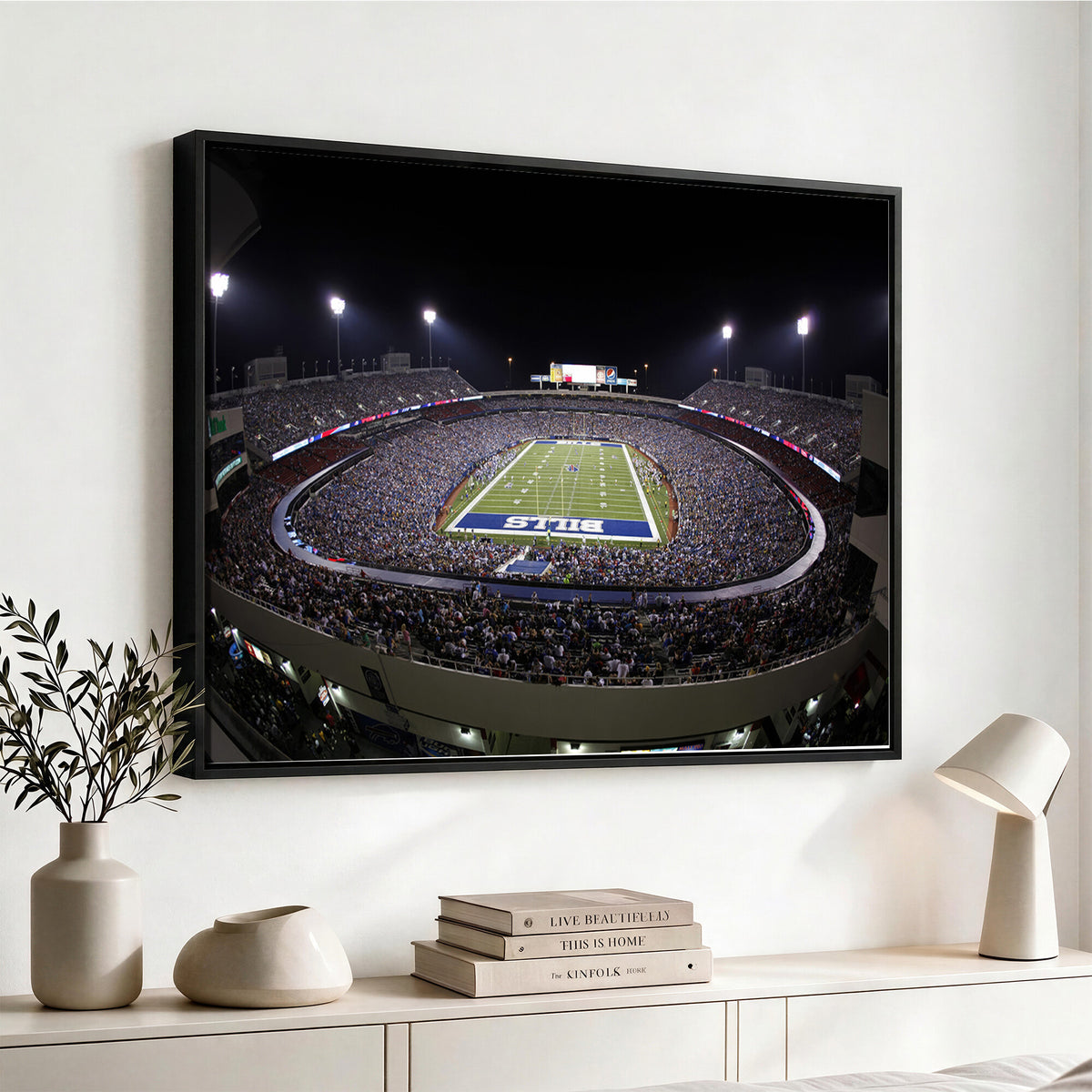 98546-MGV-CV-36X24 - Buffalo Bills NFL Football Team Print, Buffalo Highmark Stadium Wall Art