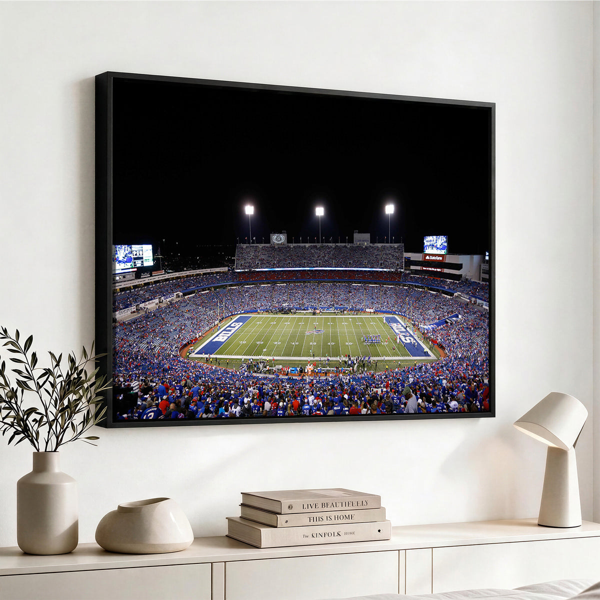 59036-MGV-CV-36X24 - Buffalo Bills Wall Art, Buffalo Bills Stadium Canvas Print for Sports Decor