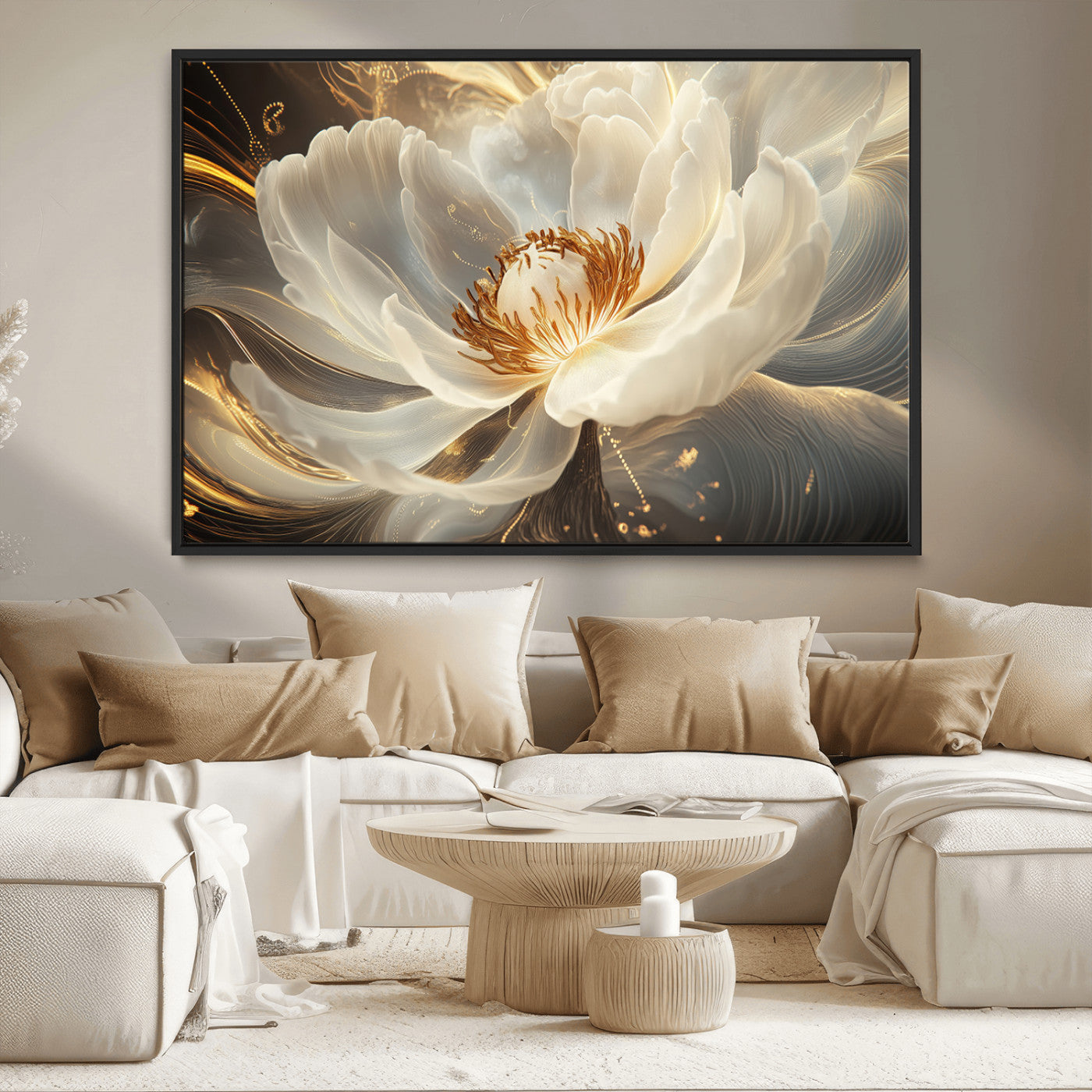 MGV-FC-36X24 - Abstract Floral Wall Art Canvas Print