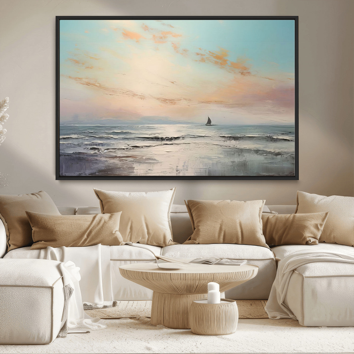 MGV-FC-36X24 - Abstract Ocean Wall Art -  Boat Wall Art Canvas Print