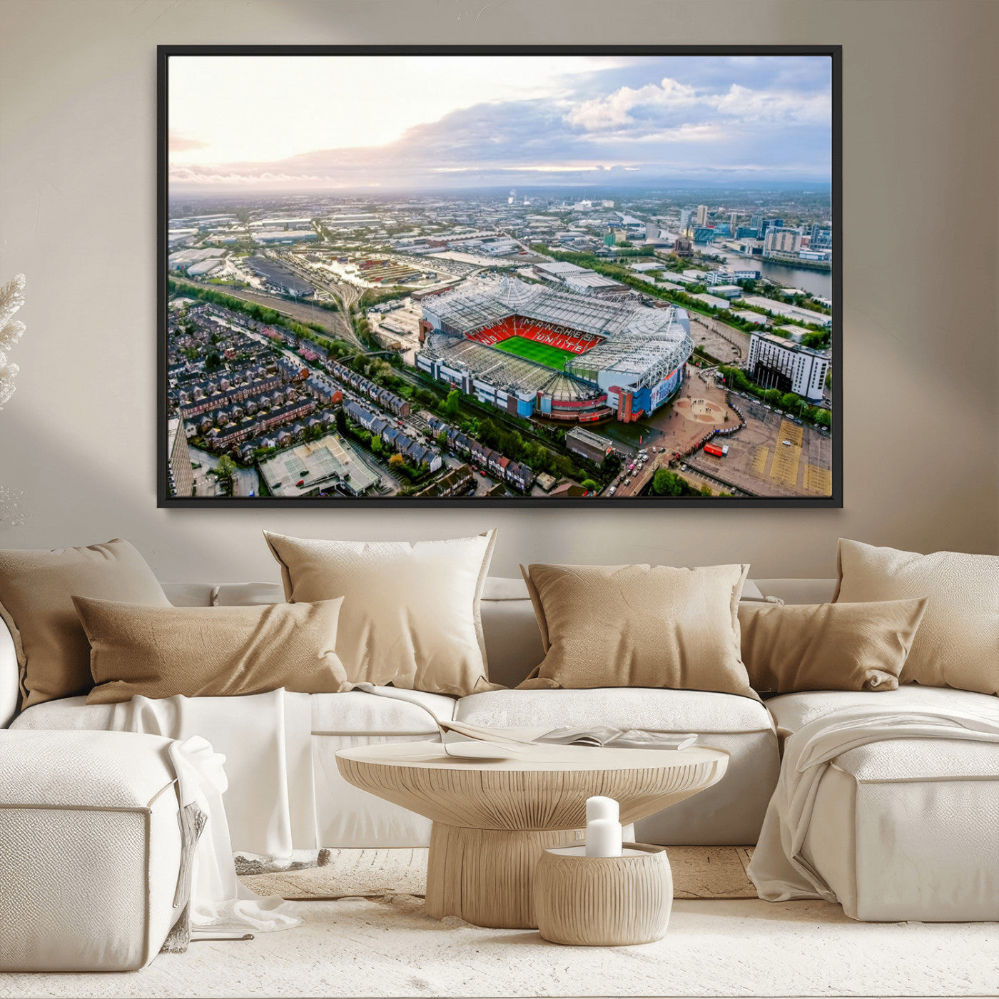 MGV-FC-36X24 - Old Trafford Manchester United Stadium Wall Art Canvas Print - Aerial View Stadium, Old Trafford