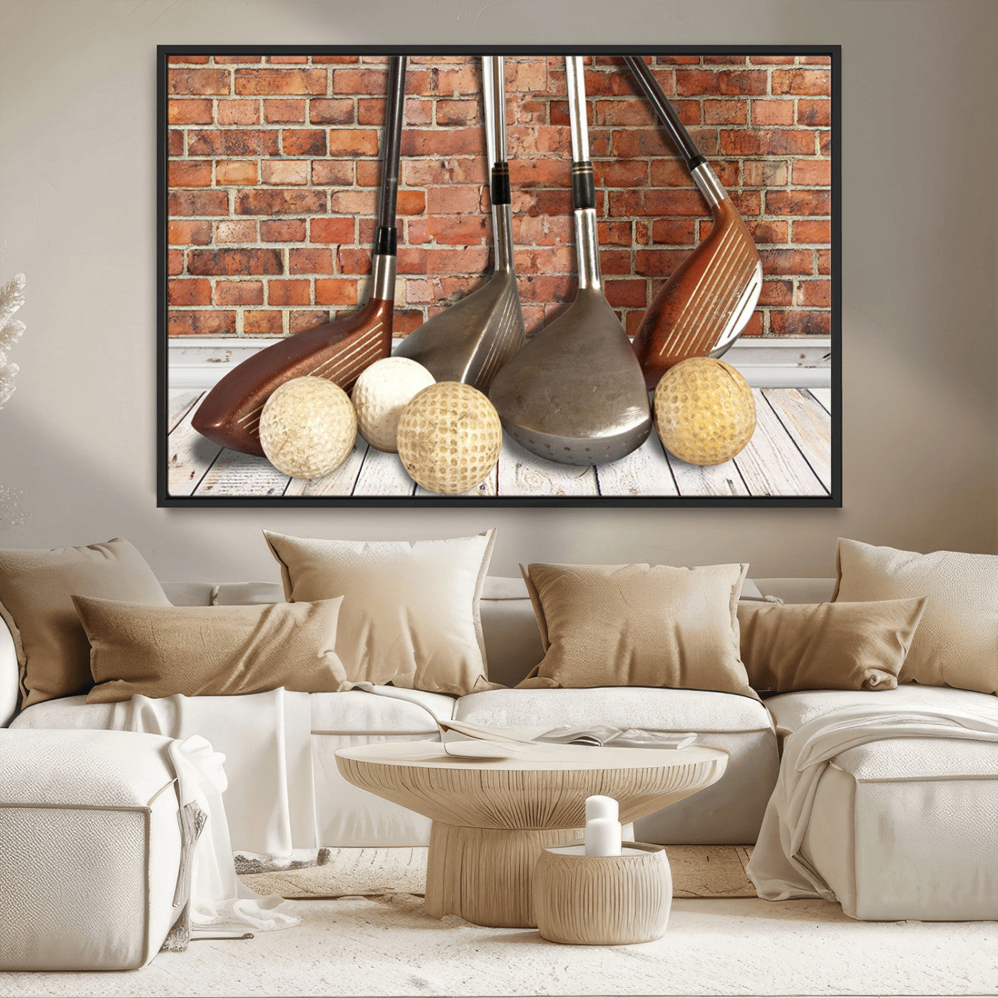 MGV-FC-36X24 - Vintage Golf Ball Wall Art Canvas Print | Golf Decor for Man Cave or Office | Ready to Hang and