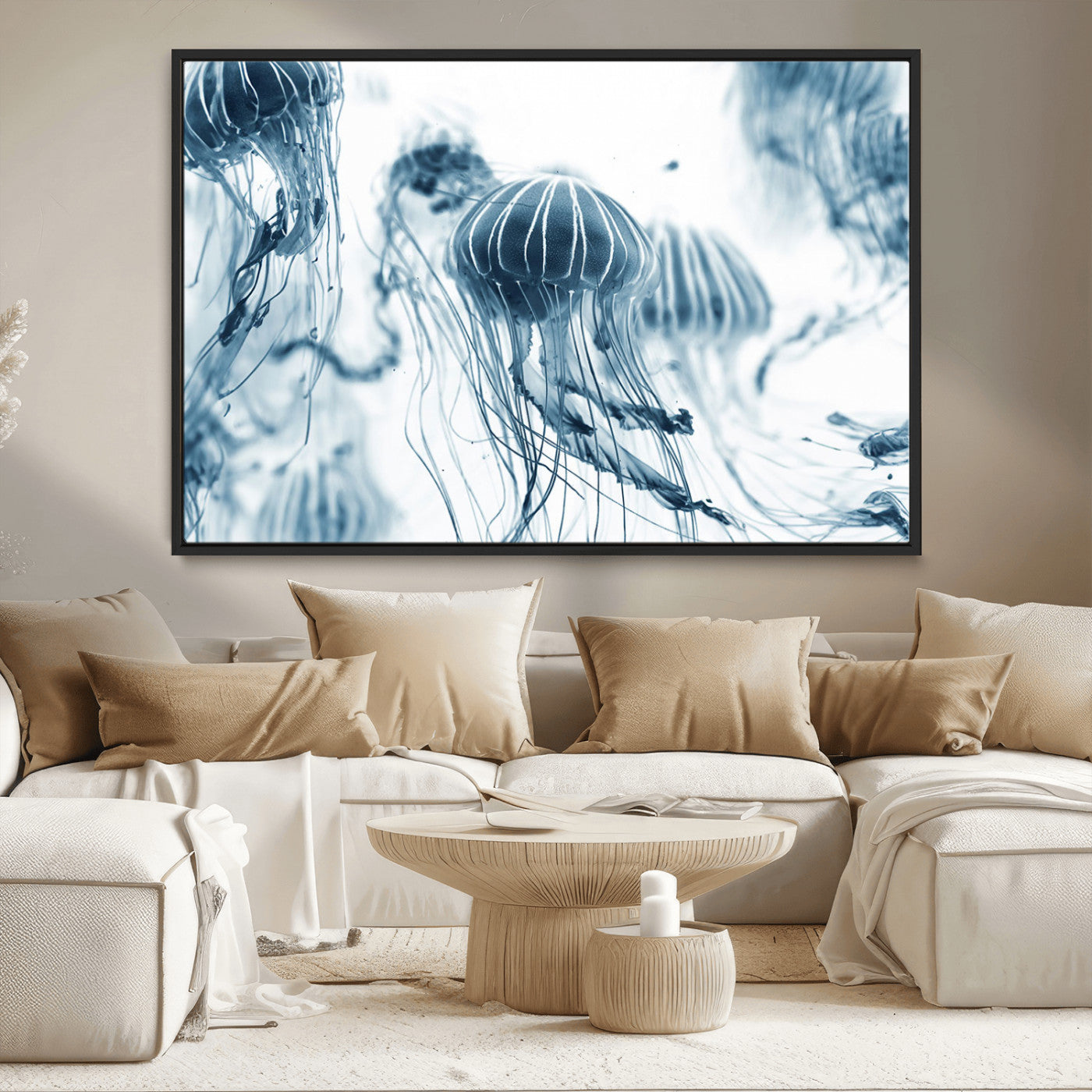 MGV-FC-36X24 - Abstract Jellyfish Canvas Print Wall Art