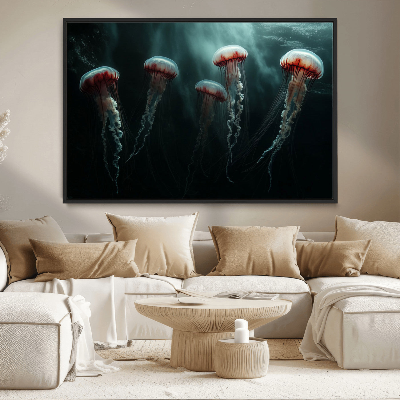 MGV-FC-36X24 - Abstract Jellyfish Wall Art Canvas Print
