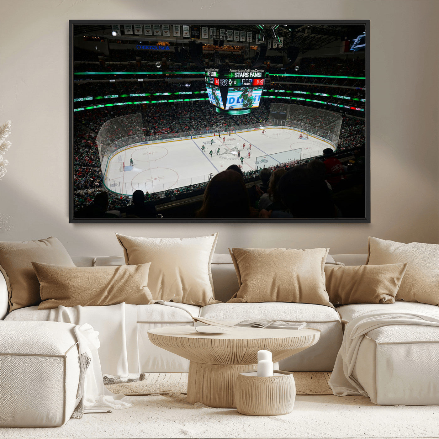 MGV-FC-36X24 - American Airlines Center Dallas Stars Wall Art Canvas Print - Dallas Hockey Arena Stadium Print