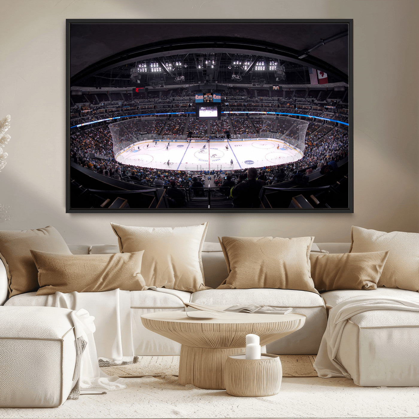 MGV-FC-36X24 - Ball Arena Denver Colorado Avalanche Hockey Team Wall Art Canvas Print - Denver Ice Hockey Stadium