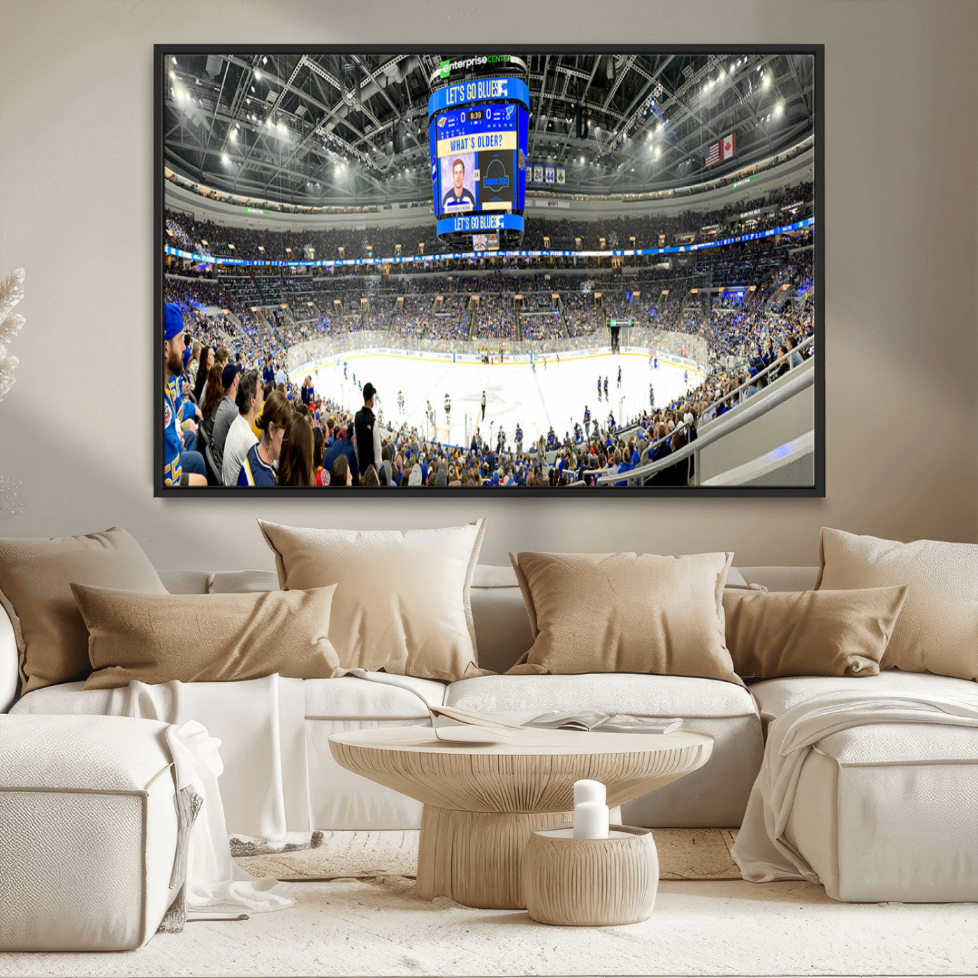 MGV-FC-36X24 - Enterprise Center | Missouri St. Louis Blues Ice Hockey Stadium Wall Art | Canvas Print | Ready to