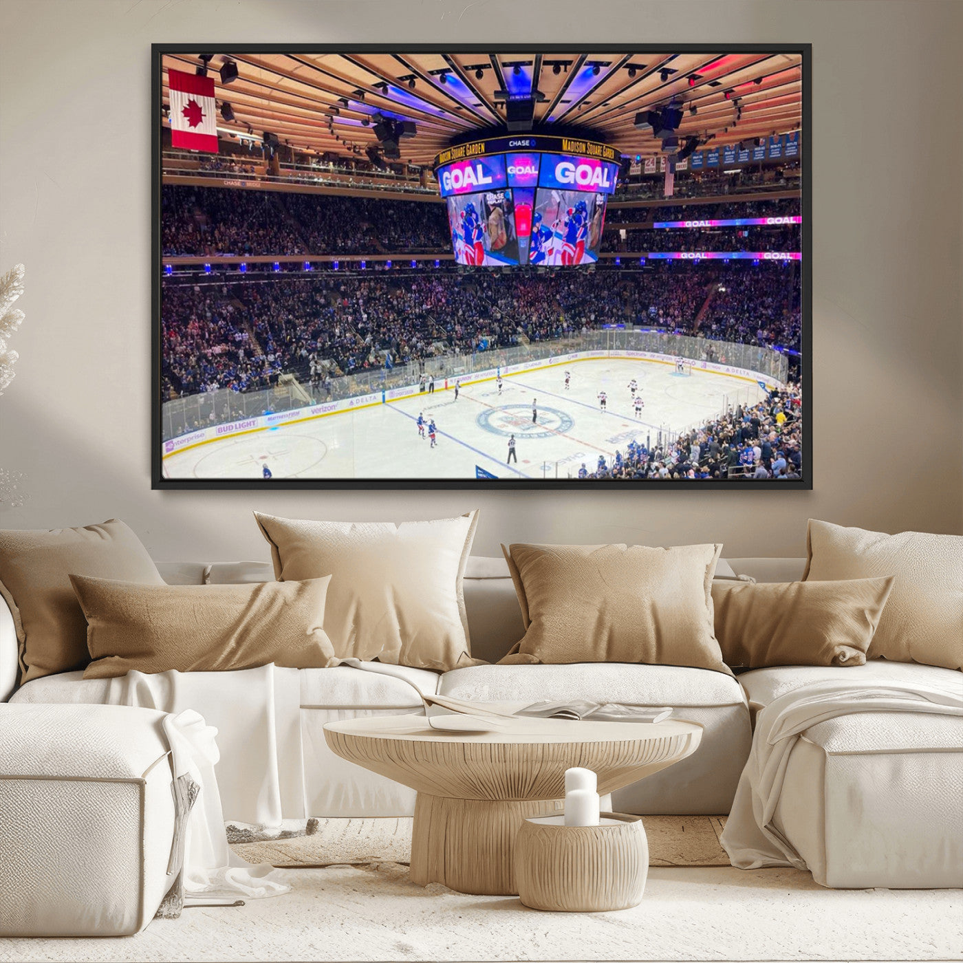 MGV-FC-36X24 - Madison New York Rangers Hockey Stadium Wall Art Canvas Print