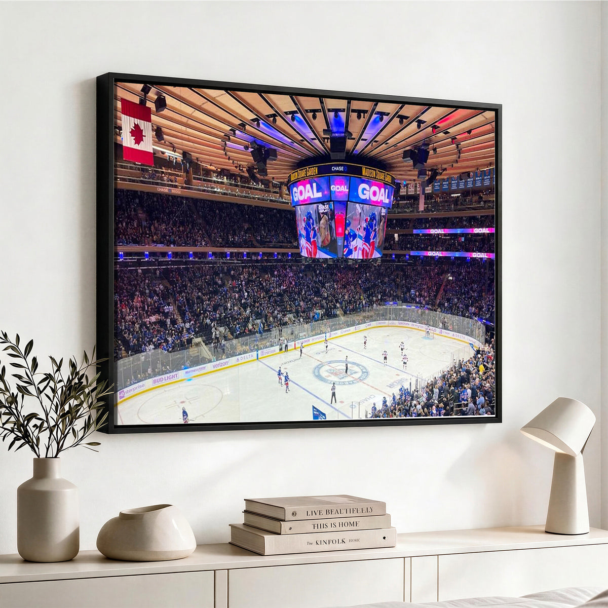 36401-MGV-CV-36X24 - Madison Square Garden New York Rangers Hockey Stadium Wall Art Canvas