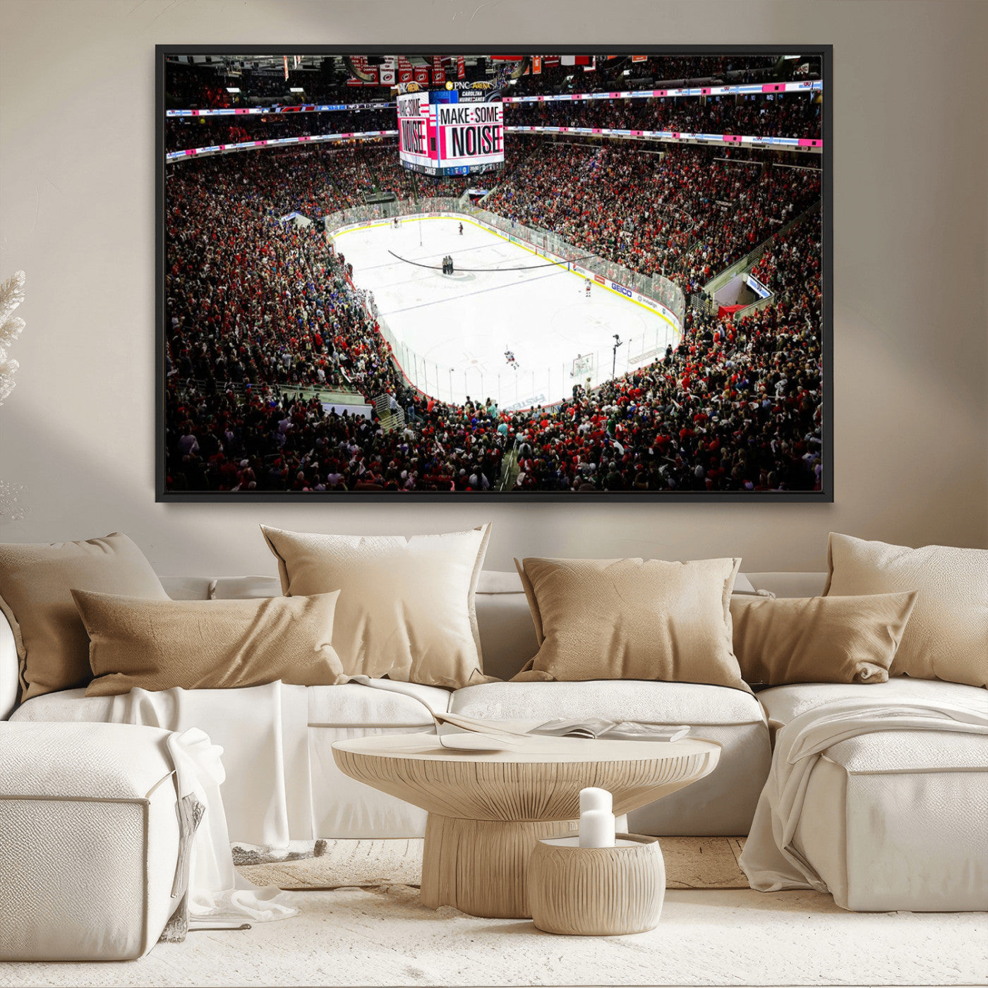 MGV-FC-36X24 - PNC Arena Raleigh North Carolina Hurricanes Hockey Stadium Wall Art Canvas, North Carolina