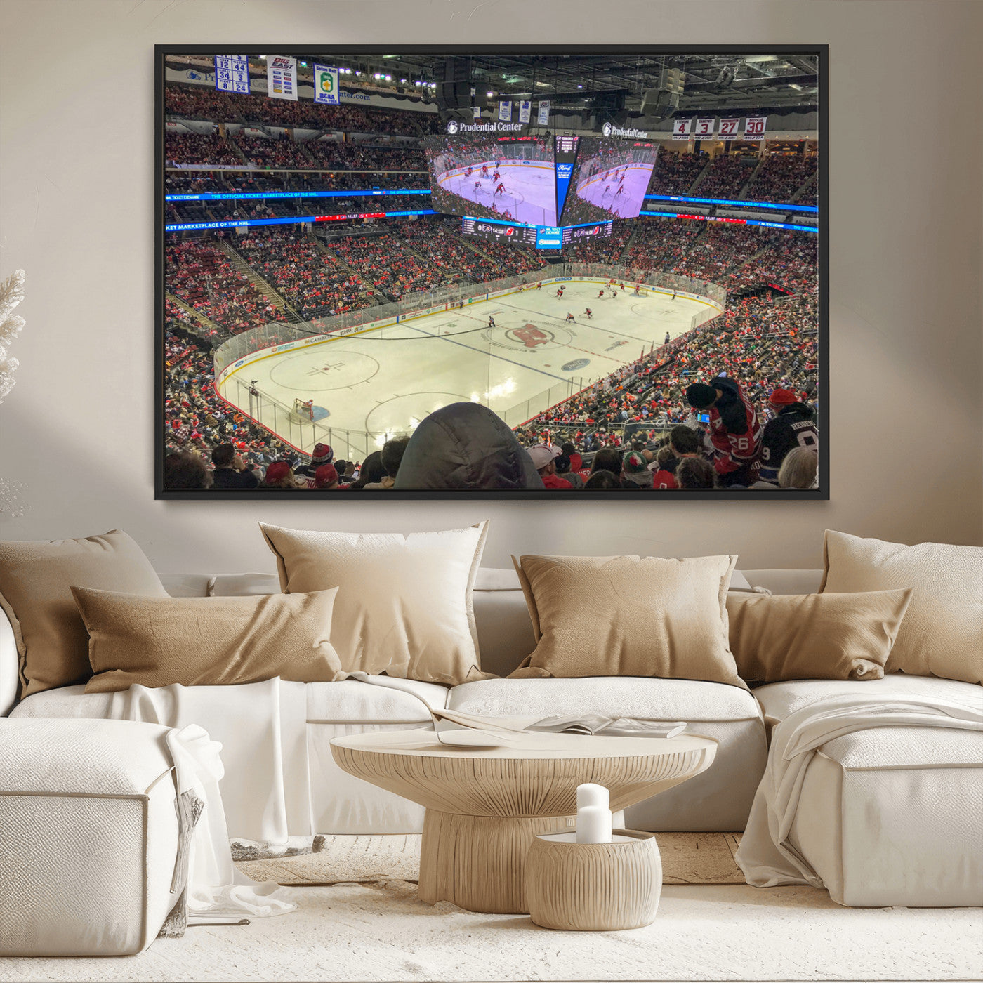 MGV-FC-36X24 - Prudential Center Newark New Jersey Devils Hockey Stadium, New Jersey Devils Hockey Stadium Canvas
