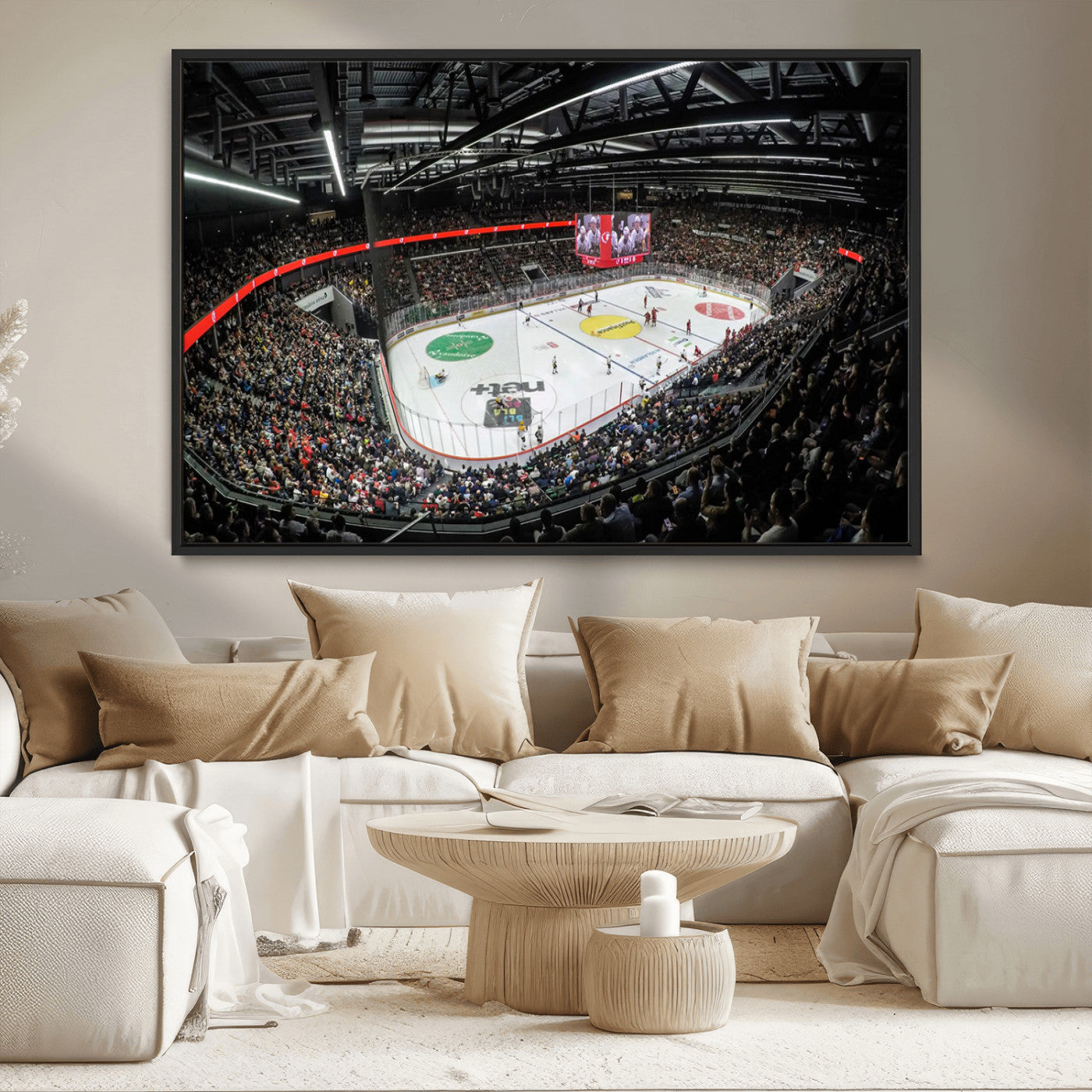 MGV-FC-36X24 - Vaudoise Lausanne Ice Hockey Arena Stadium Wall Art Canvas, Vaudoise Lausanne Ice Hockey Canvas
