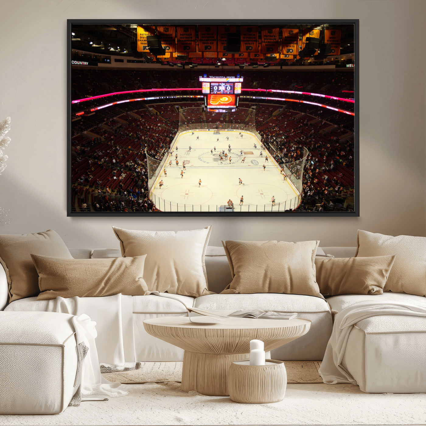 MGV-FC-36X24 - Wachovia Center Priort of Lyers Game Ice Hockey Stadium Canvas Print, Lyers Game Ice Hockey Stadium