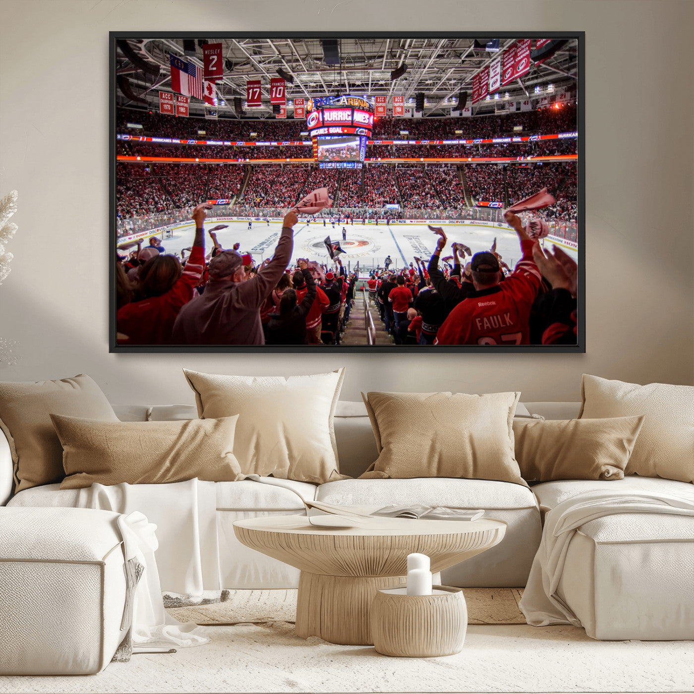 MGV-FC-36X24 - Carolina Hurricanes Ice Hockey Stadium Wall Art, Carolina Hurricanes Canvas Print