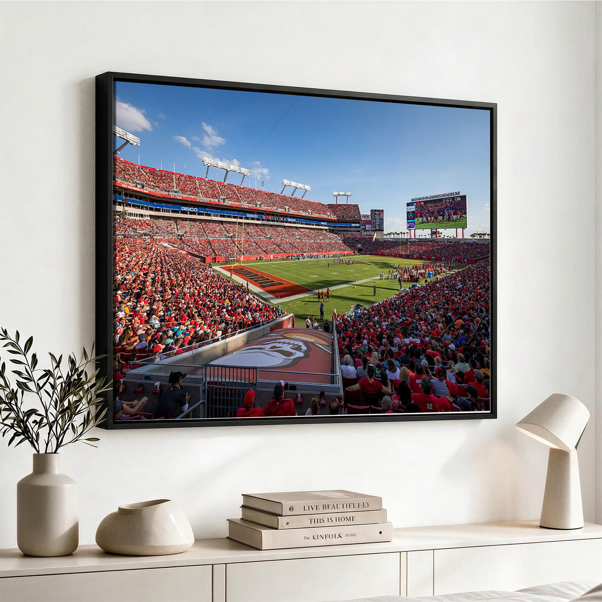 65229-MGV-CV-36X24 - Florida Tampa Raymond James Stadium Wall Art Canvas Print - NFL Football Stadium Print