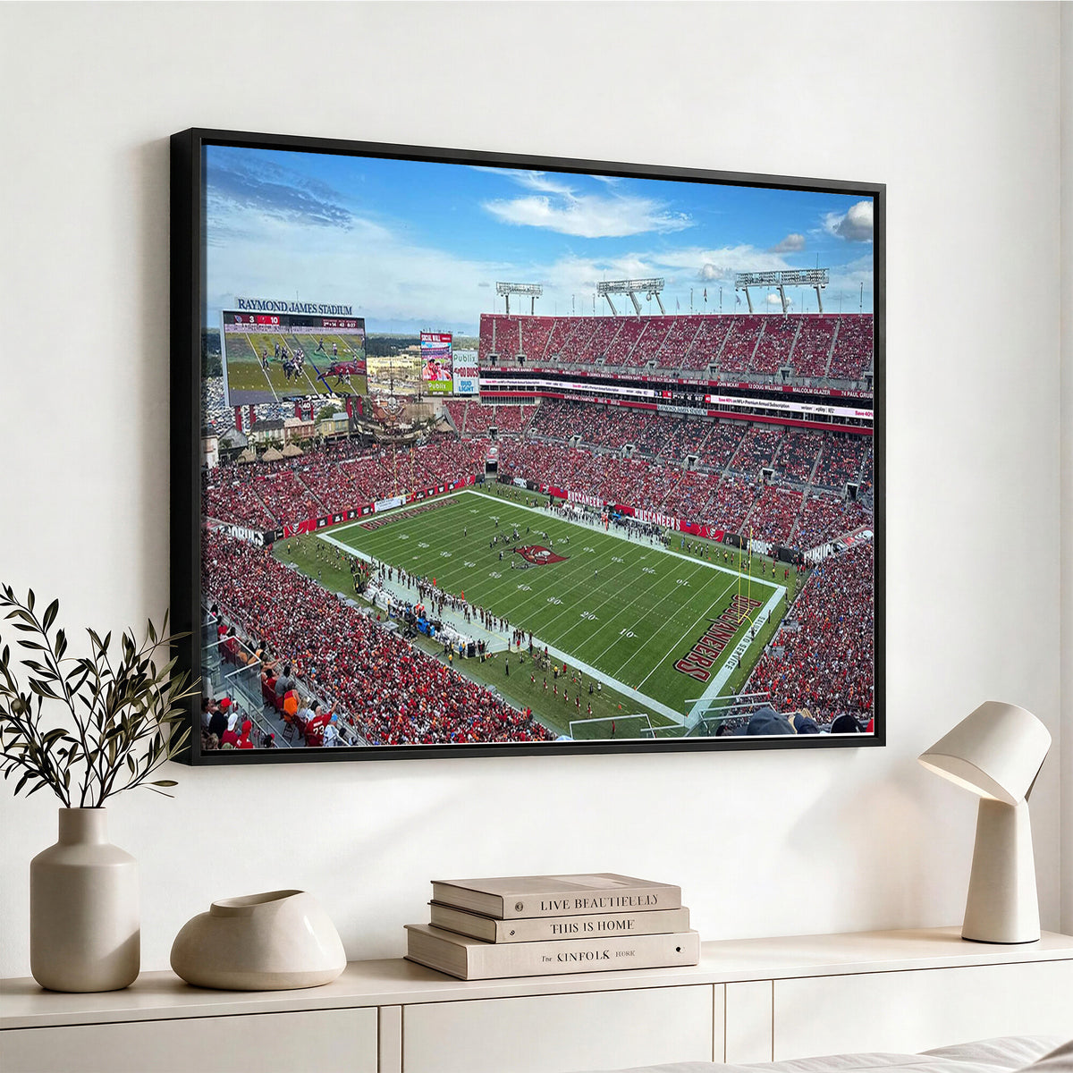 52828-MGV-CV-36X24 - Florida Tampa Raymond James Stadium Wall Art Canvas Print - NFL Football Stadium Print Canvas