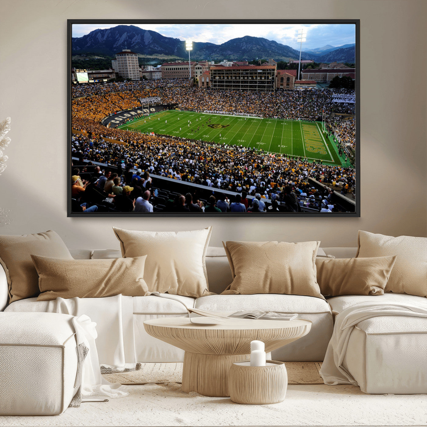 MGV-FC-36X24 - Colorado Buffaloes Canvas Print - Boulder Folsom Field Stadium Wall Art Canvas Print, Football Print