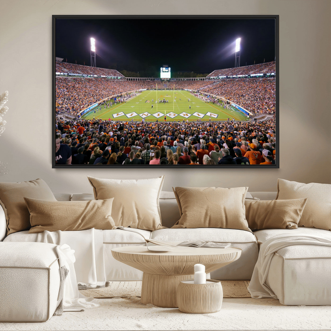 MGV-FC-36X24 - Virginia Cavaliers Football Team Print - Charlottesville Scott Stadium Wall Art Canvas Print