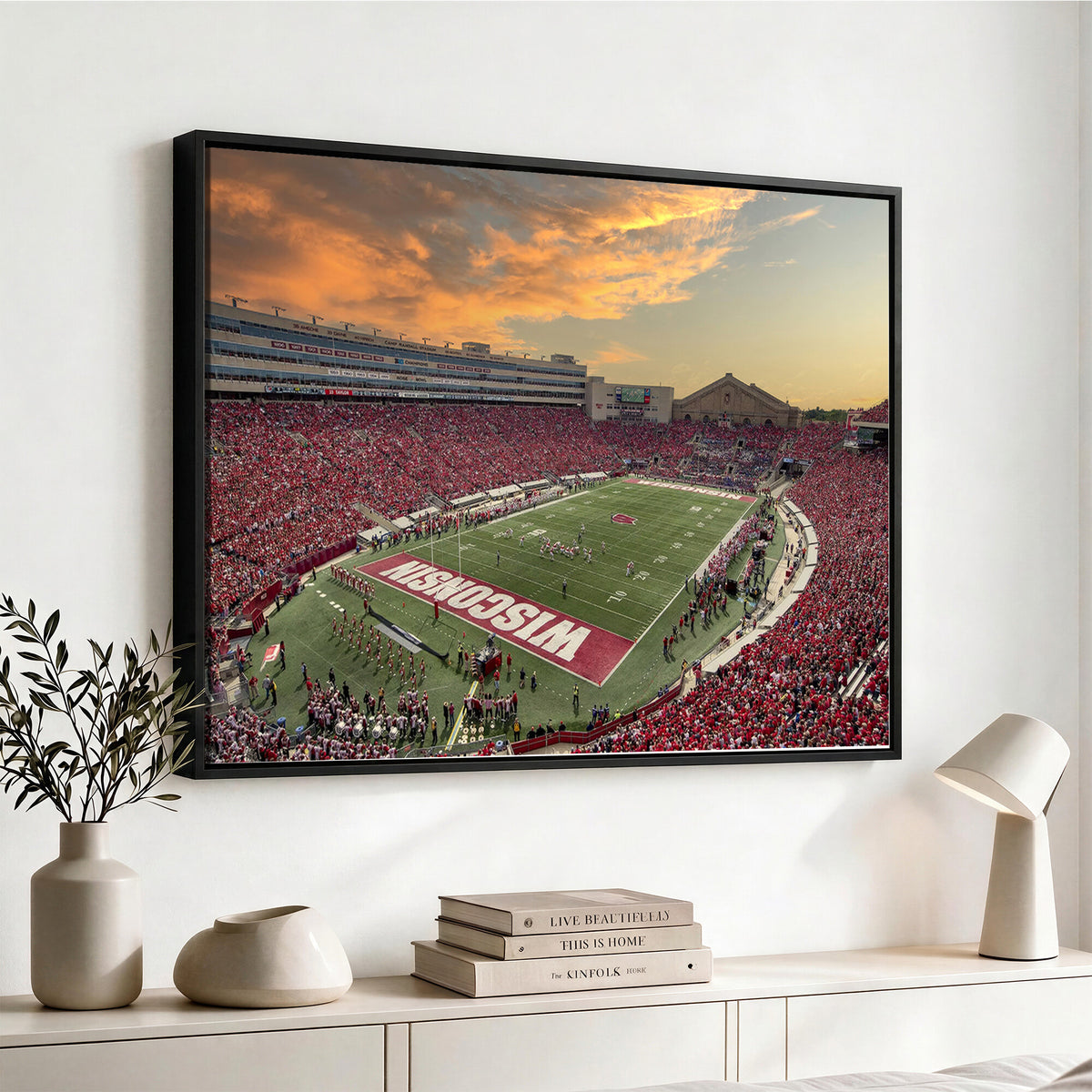 41472-MGV-CV-36X24 - Camp Randall Stadium Wisconsin Badgers Large Wall Art Canvas Print | College Football Stadium Wall