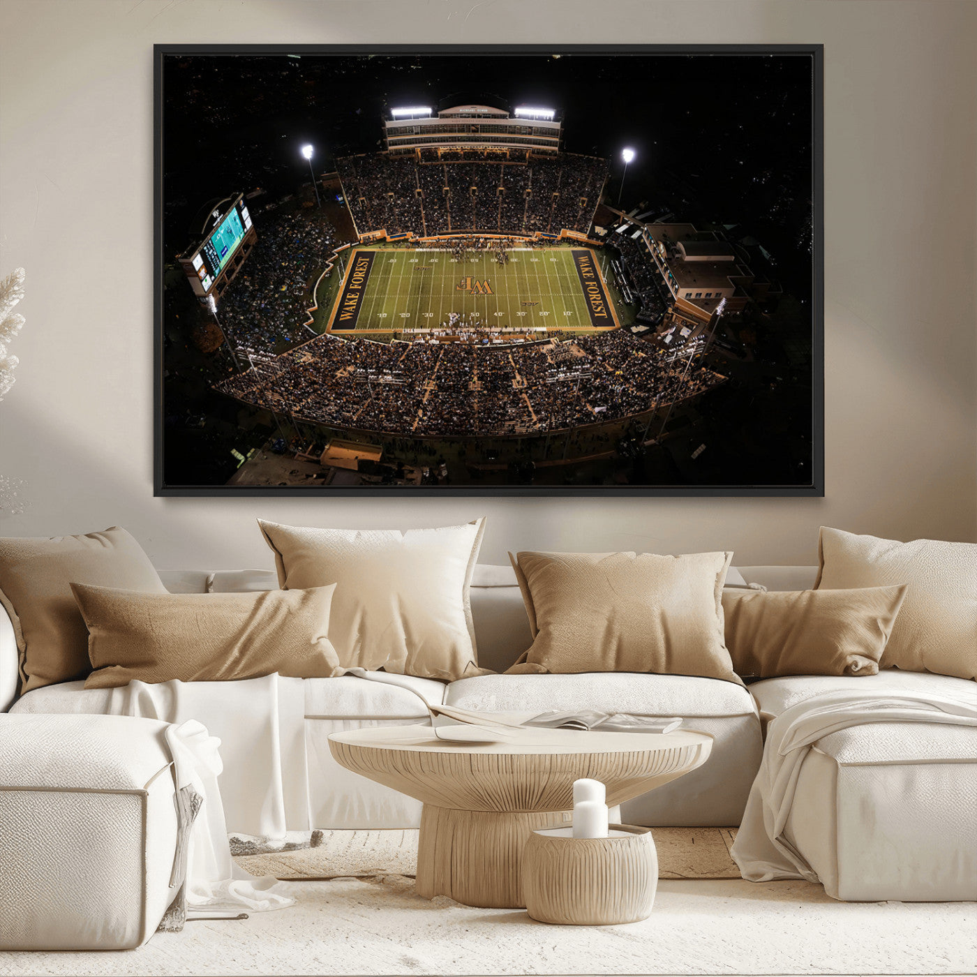 MGV-FC-36X24 - Wake Forest University Demon Deacons Canvas Printi, Football Team Print - Winston-Salem Allegacy