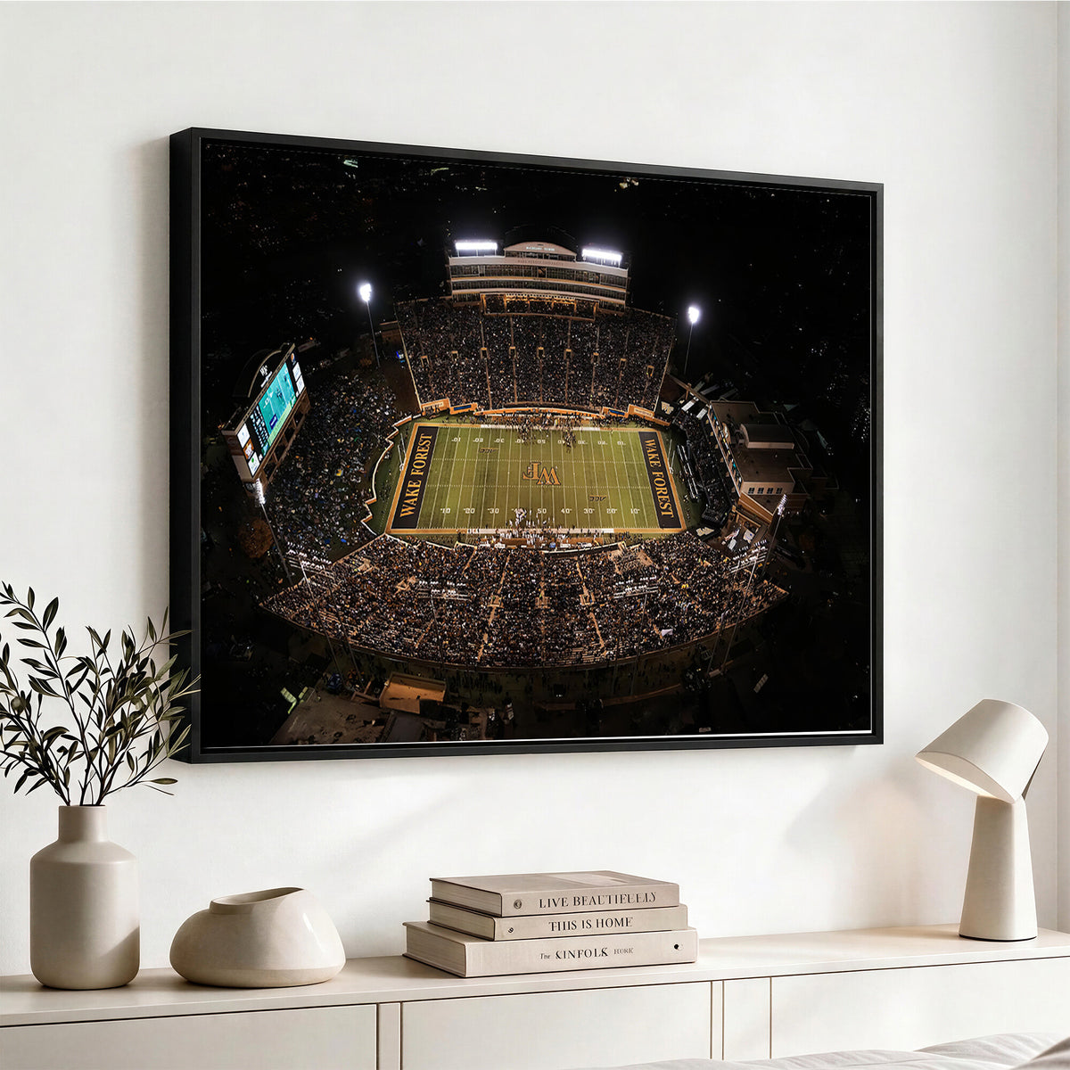 20605-MGV-CV-36X24 - Wake Forest University Demon Deacons Canvas Print, Football Team Wall Art