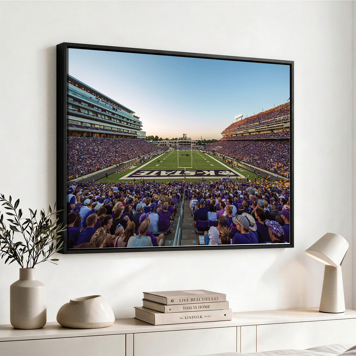 82792-MGV-CV-36X24 - Kansas State University Wildcats Football Team Print - Manhattan Bill Snyder Family Football Stadium