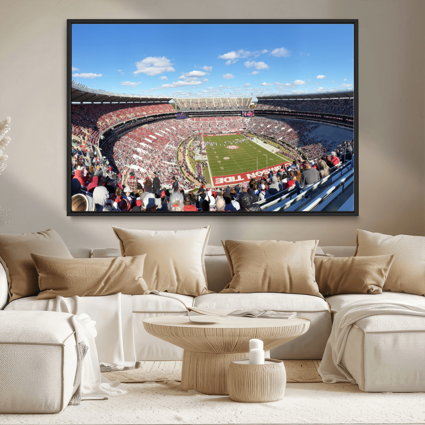 MGV-FC-36X24 - University of Alabama Crimson Tide Print Wall Art - Tuscaloosa Bryant-Denny Stadium Wall Art Canvas