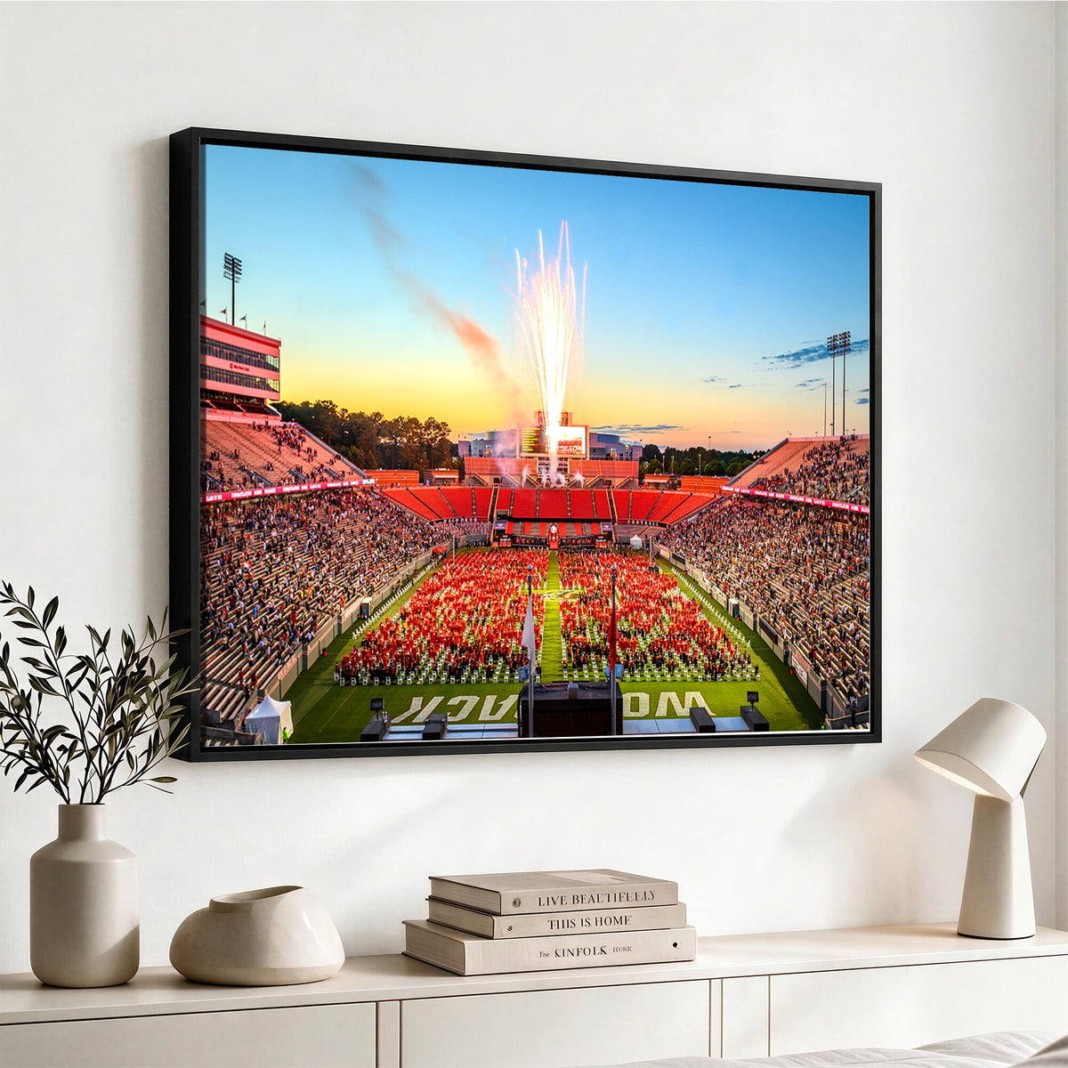 18017-MGV-CV-36X24 - North Carolina State University Canvas Print, Wolfpack Football Team Print