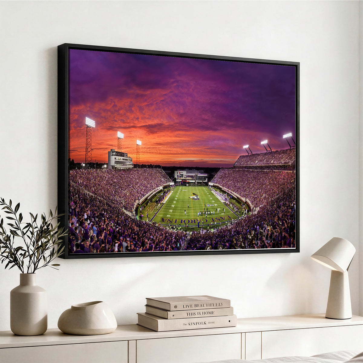 88575-MGV-CV-36X24 - East Carolina University Pirates Football Print Canvas- Greenville Dowdy-Ficklen Stadium Wall Art