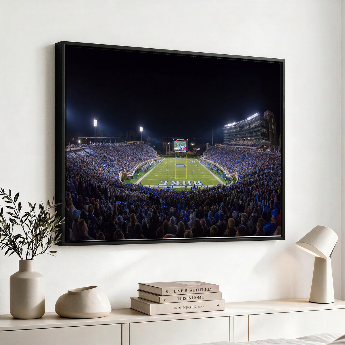 21070-MGV-CV-36X24 - Duke University Blue Devils Football Team Print - Durham Wallace Wade Stadium Wall Art Canvas Print