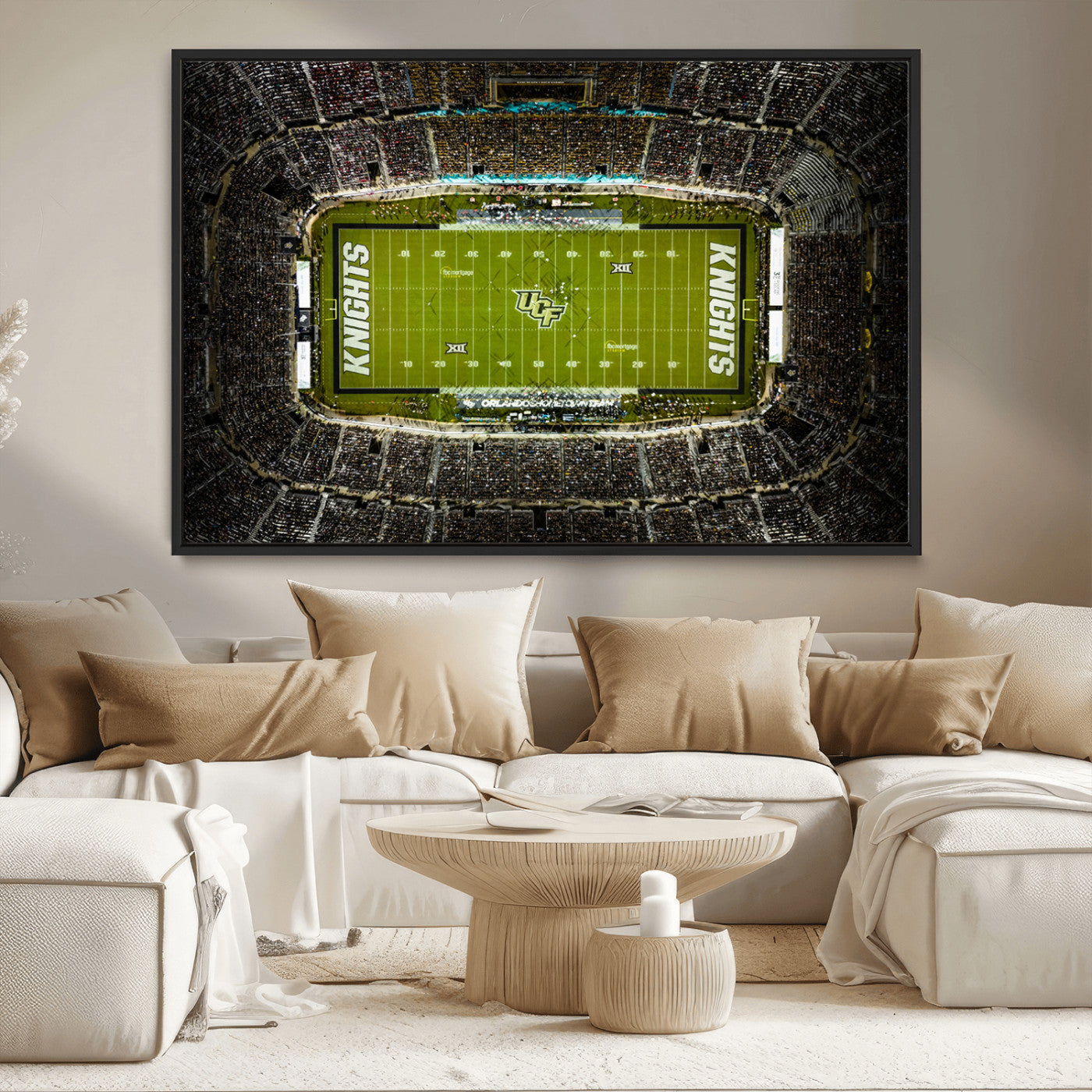 MGV-FC-36X24 - UCF Knights Football Team Print - Orlando FBC Mortgage Stadium Wall Art, UCF Knights Canvas Print