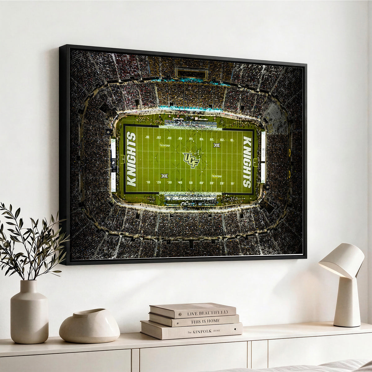 58050-MGV-CV-36X24 - UCF Knights Football Team Print - Orlando FBC Mortgage Stadium Wall Art, UCF Knights Canvas Print