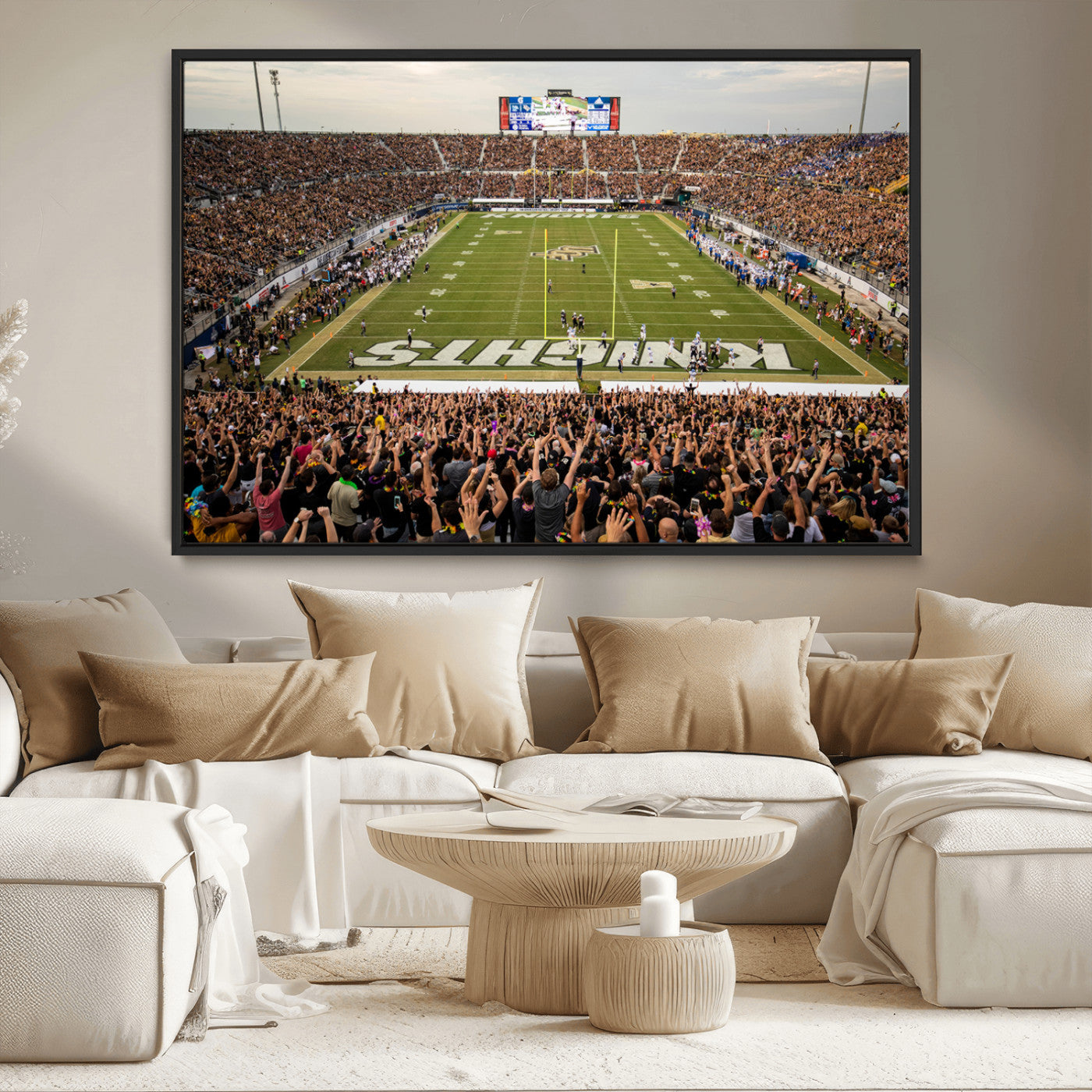 MGV-FC-36X24 - UCF Knights Football Team Print - Orlando FBC Mortgage Stadium Canvas Print