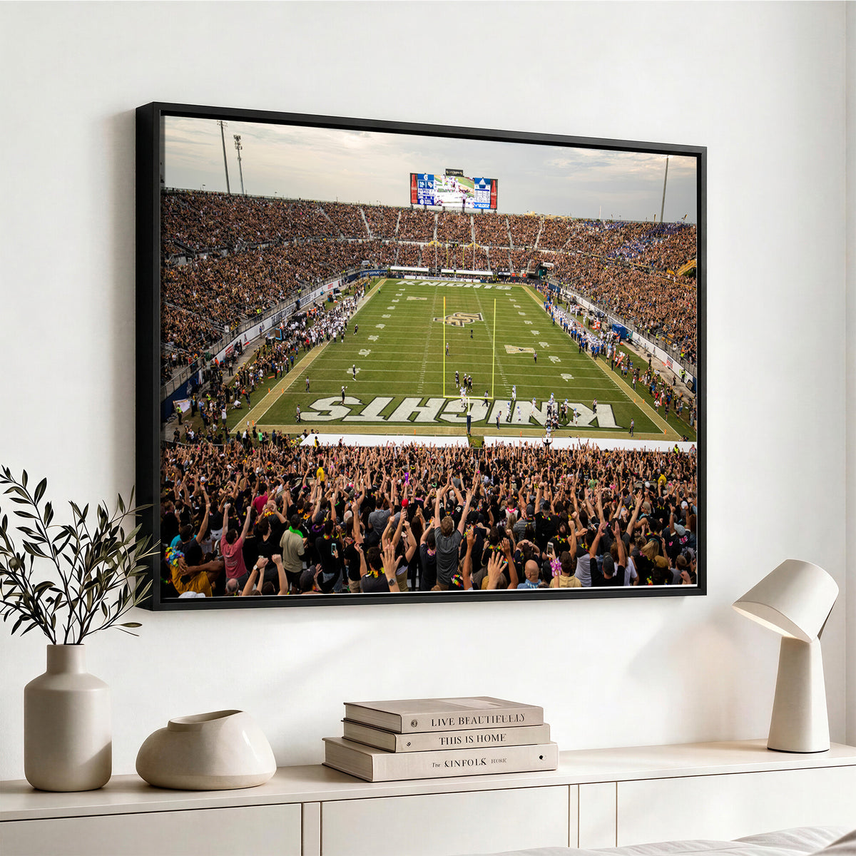 38659-MGV-CV-36X24 - UCF Knights Football Team Print - Orlando FBC Mortgage Stadium Canvas Print