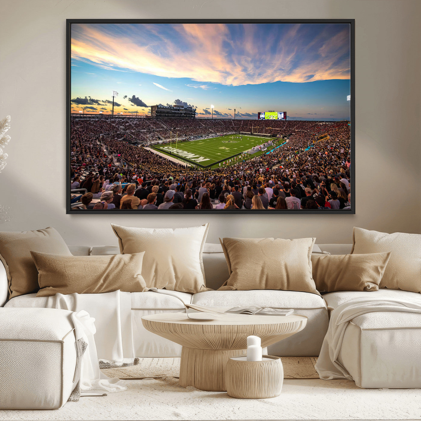 MGV-FC-36X24 - UCF Knights Football Team Print - Orlando FBC Mortgage Stadium Wall Art Canvas Print