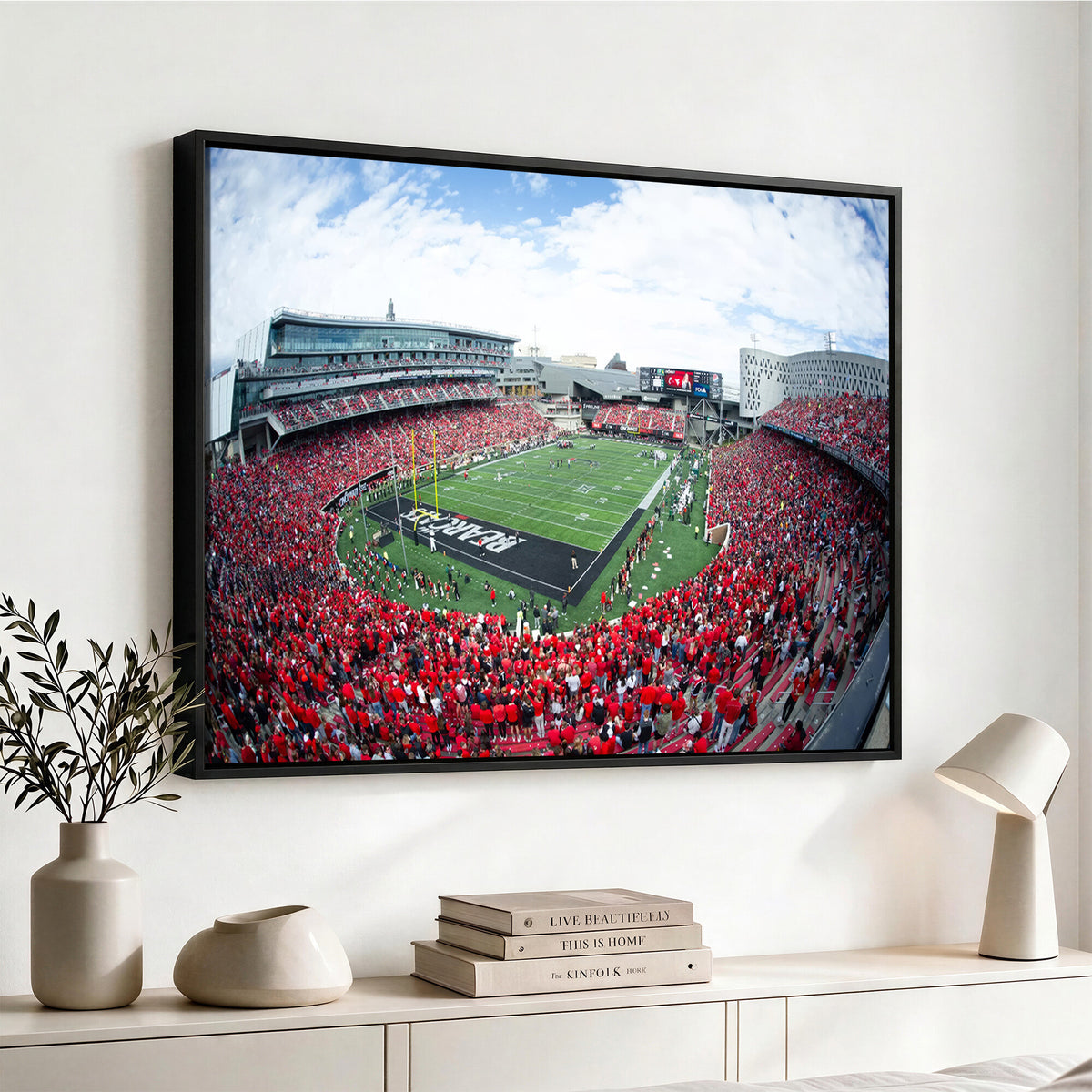 54070-MGV-CV-36X24 - Cincinnati Bearcats Football Team Print - Nippert Stadium Wall Art Canvas Print