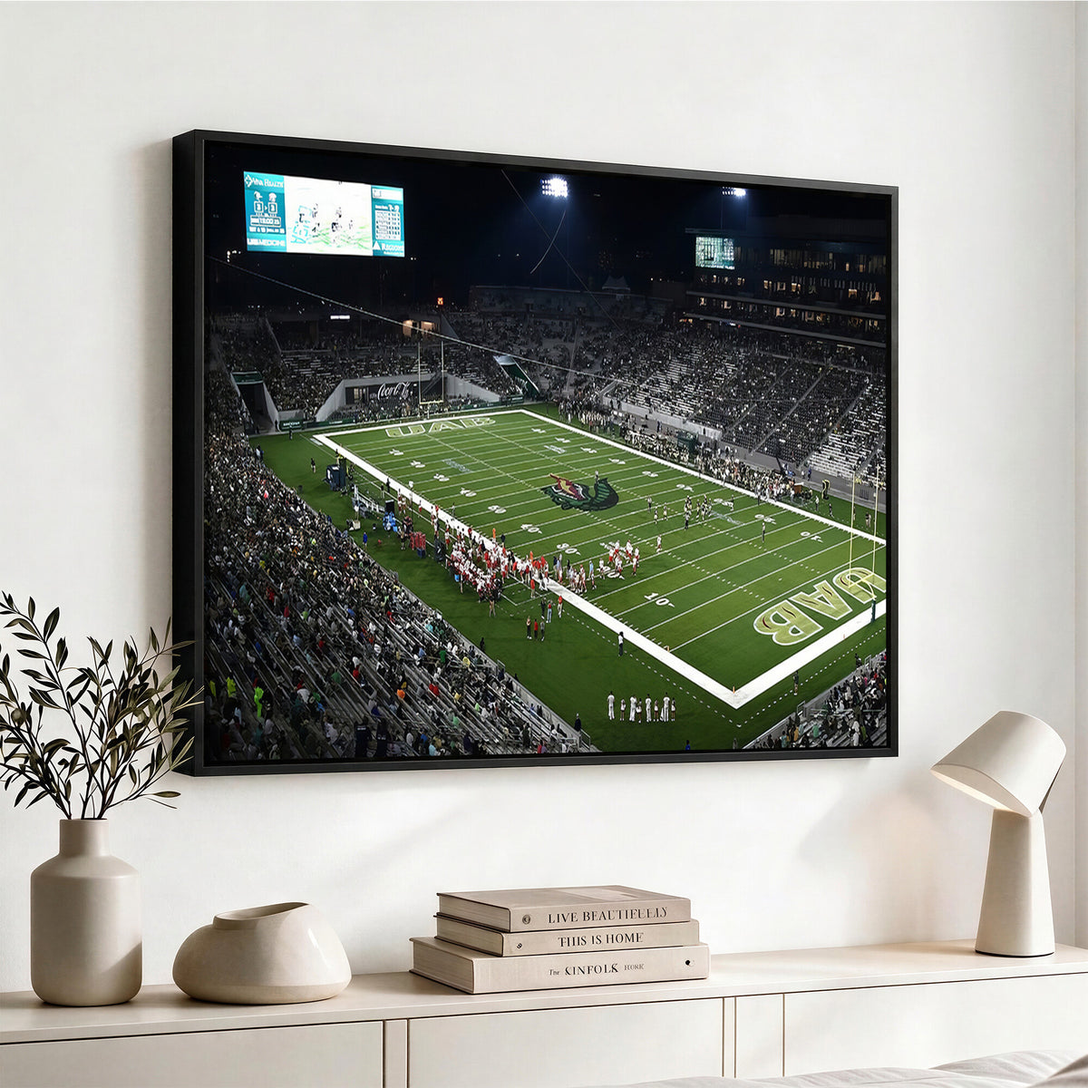 81740-MGV-CV-36X24 - UAB Blazers Football Team Print - Birmingham Protective Stadium Wall Art Canvas Print