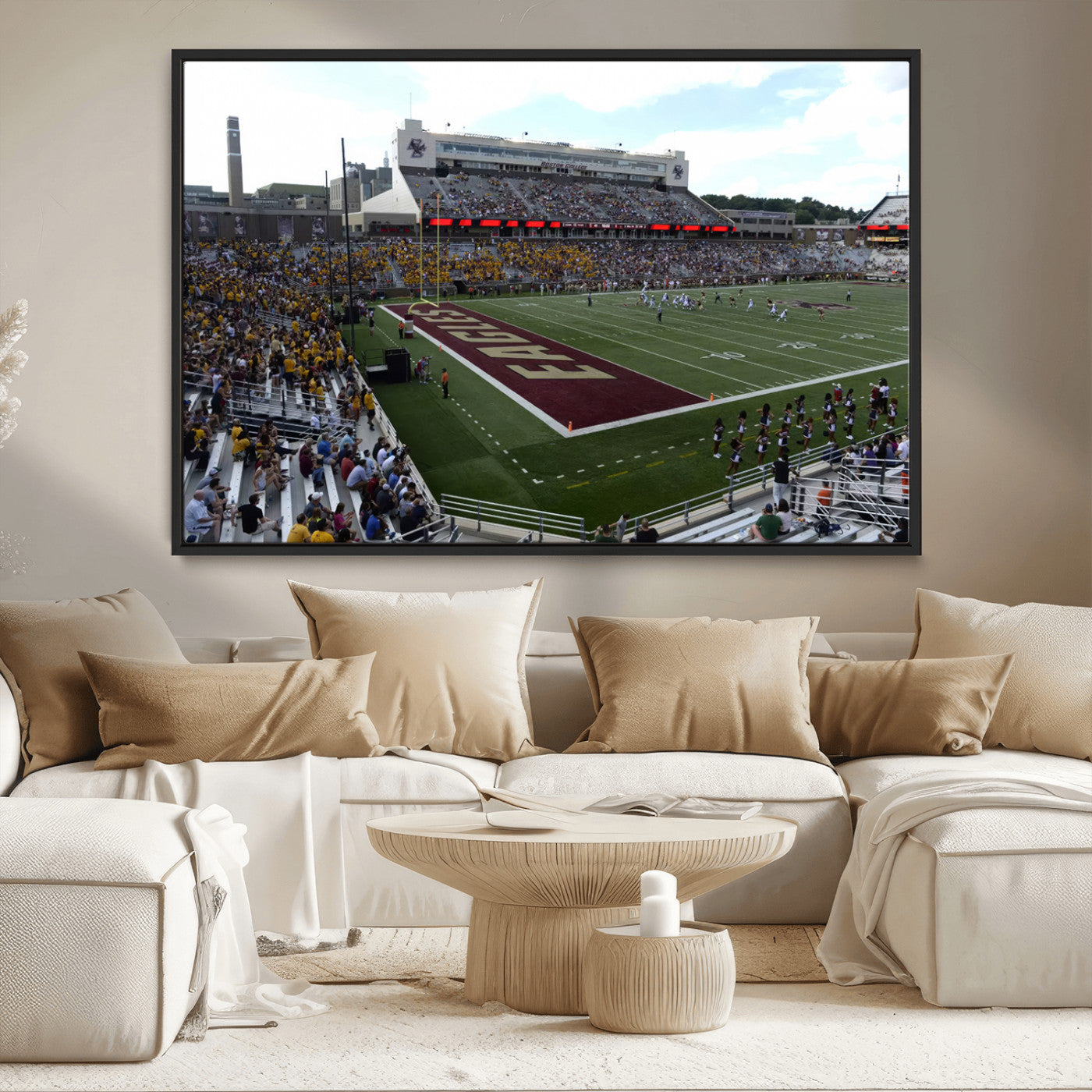 MGV-FC-36X24 - Boston College Eagles Football Team Print - Boston Alumni Stadium Wall Art Canvas Print