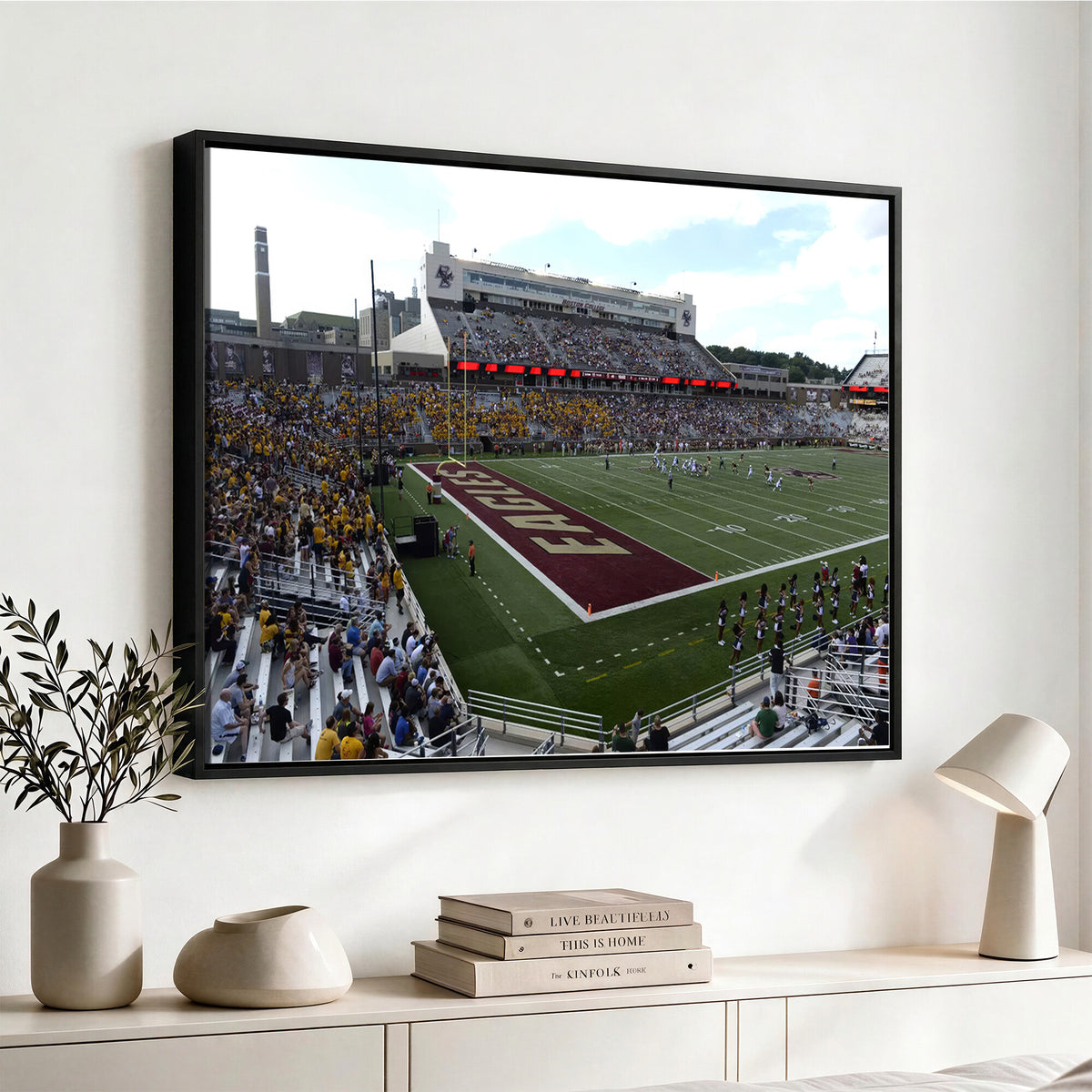 61503-MGV-CV-36X24 - Boston College Eagles Football Team Print - Boston Alumni Stadium Wall Art Canvas Print