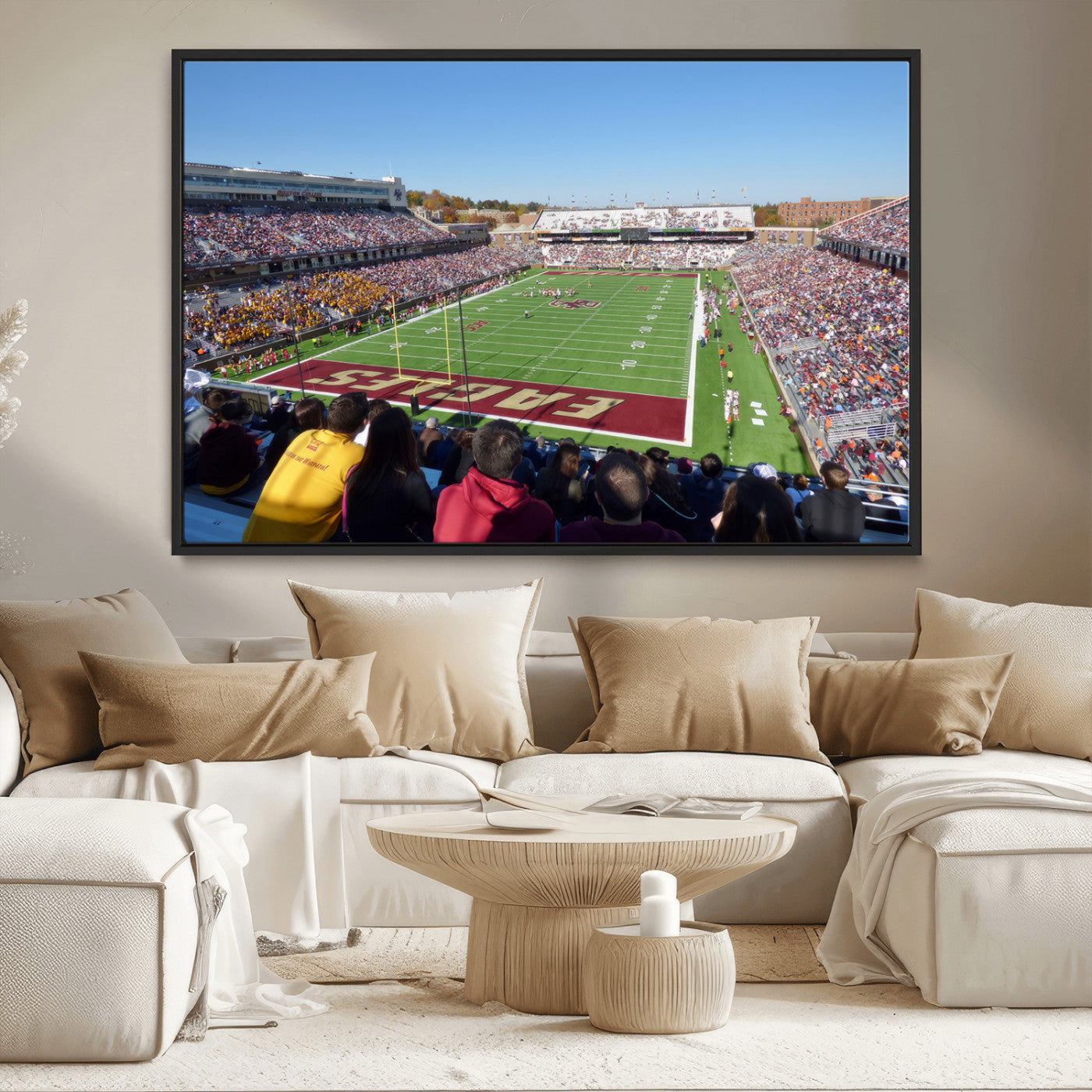 MGV-FC-36X24 - Boston College Eagles Football Team Print - Boston Alumni Stadium Wall Art Canvas Print