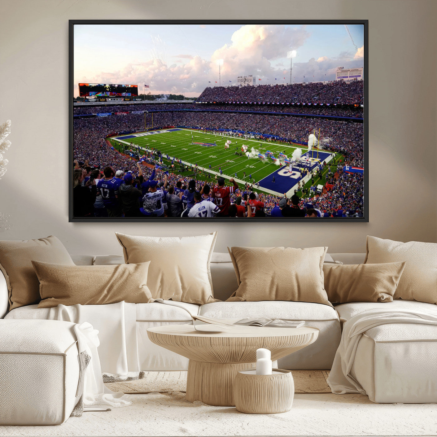 MGV-FC-36X24 - Buffalo Bills Football Team Print - Buffalo Highmark Stadium Wall Art Canvas Print