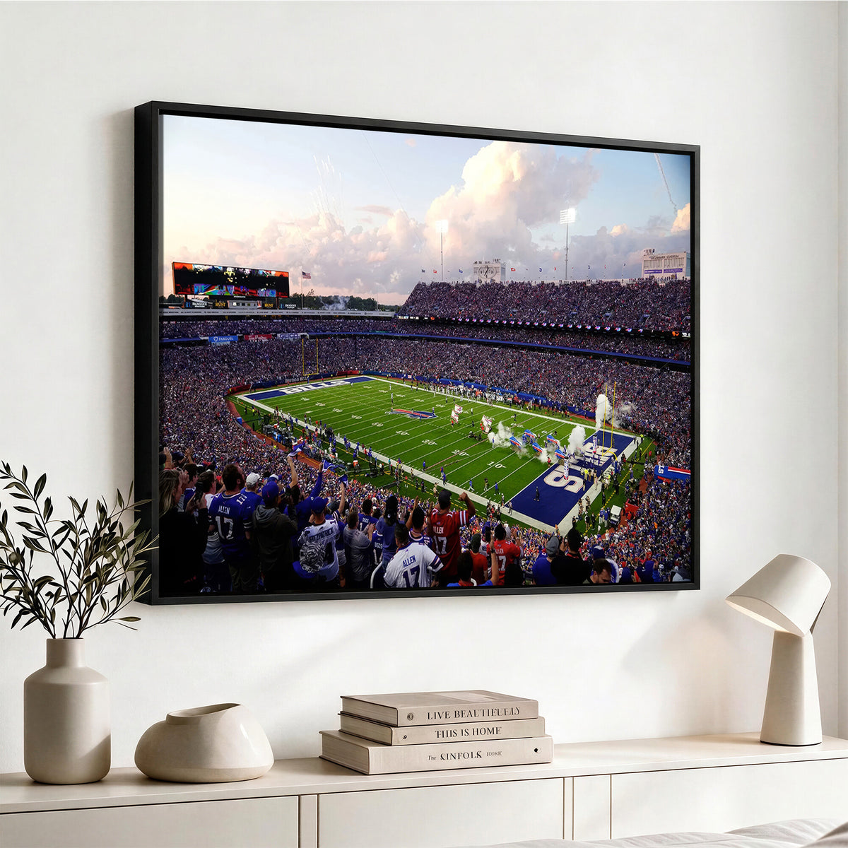 64066-MGV-CV-36X24 - Buffalo Bills Football Team Print - Buffalo Highmark Stadium Wall Art Canvas Print