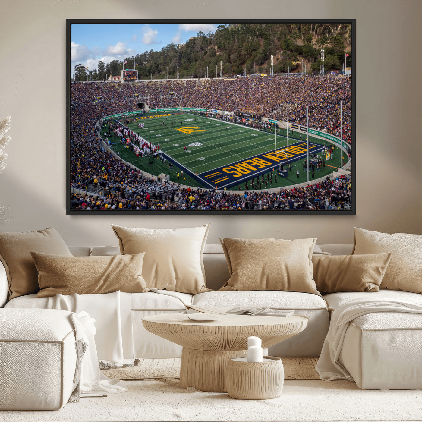 MGV-FC-36X24 - University of California Golden Bears Football Team Print - Berkeley California Memorial Stadium Art