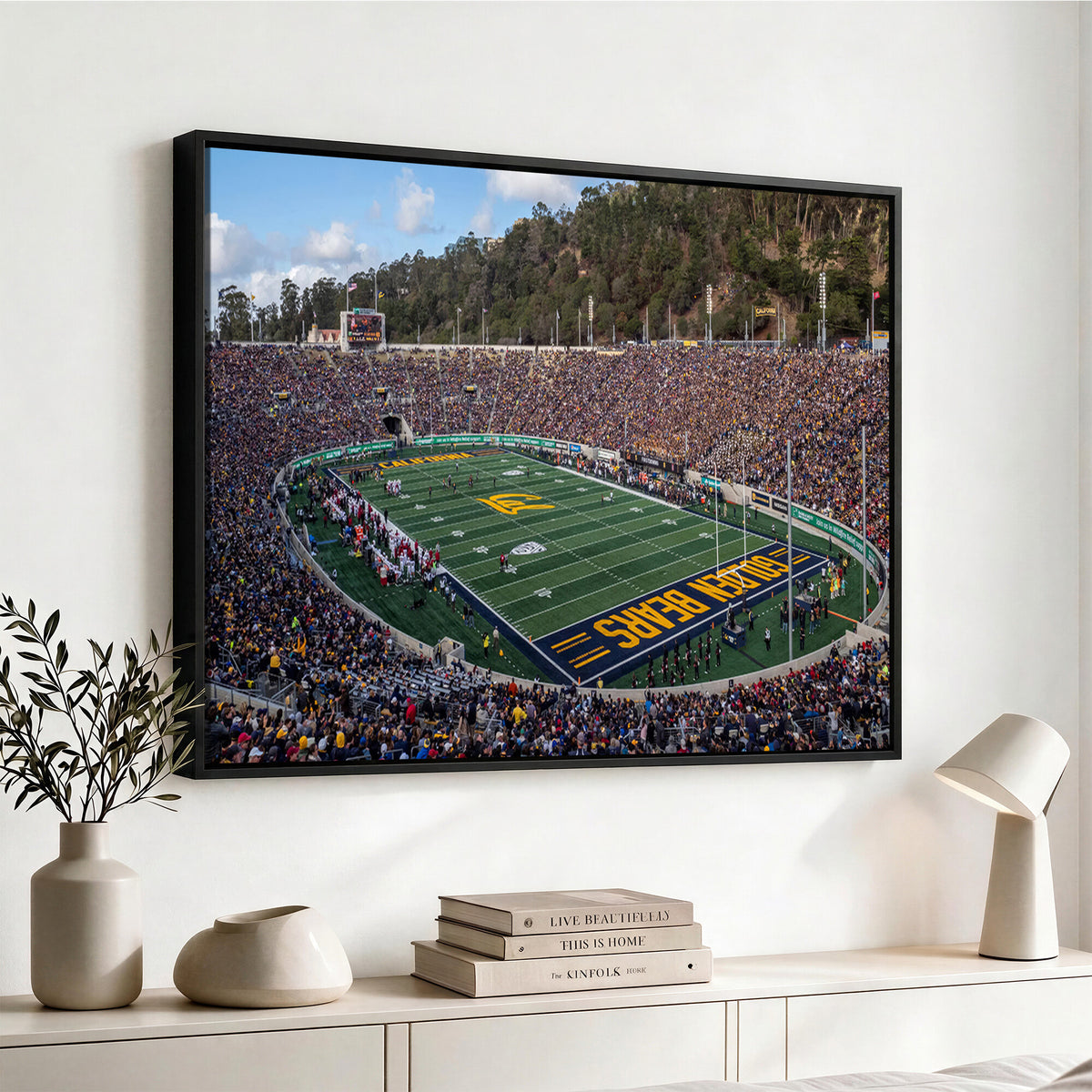 38054-MGV-CV-36X24 - University of California Golden Bears Football Team Print - Berkeley California Memorial Stadium Art