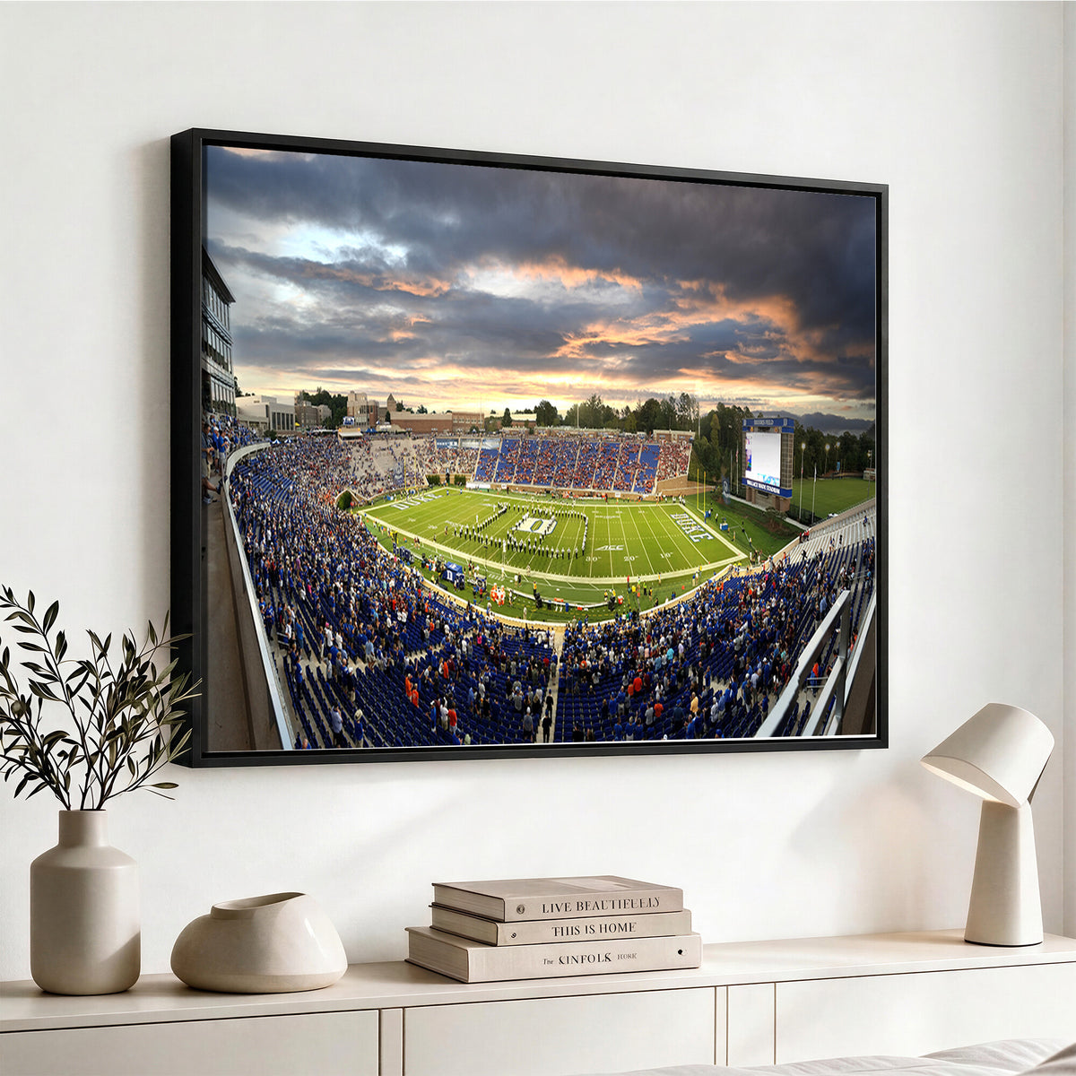 60433-MGV-CV-36X24 - Duke University Blue Devils Football Team Print, Durham