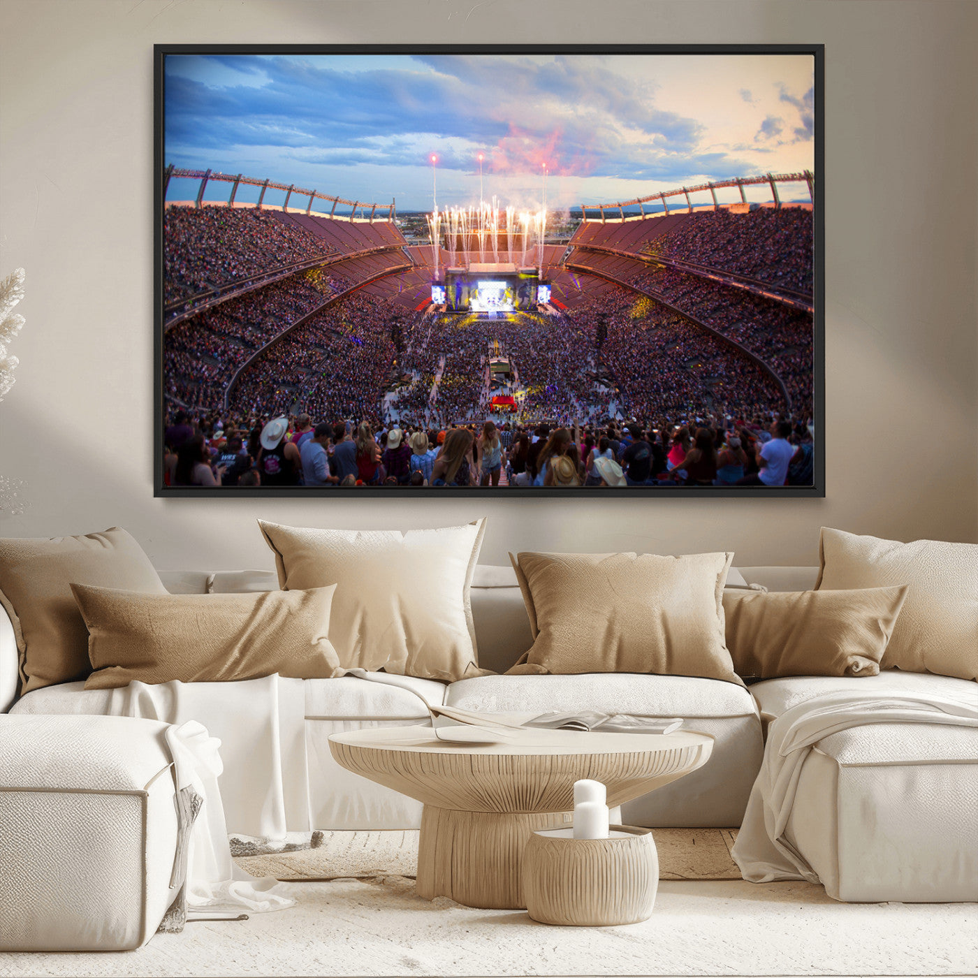 MGV-FC-36X24 - Denver Broncos Football Team Print Canvas- Empower Field at Mile High Stadium Wall Art Canvas Print